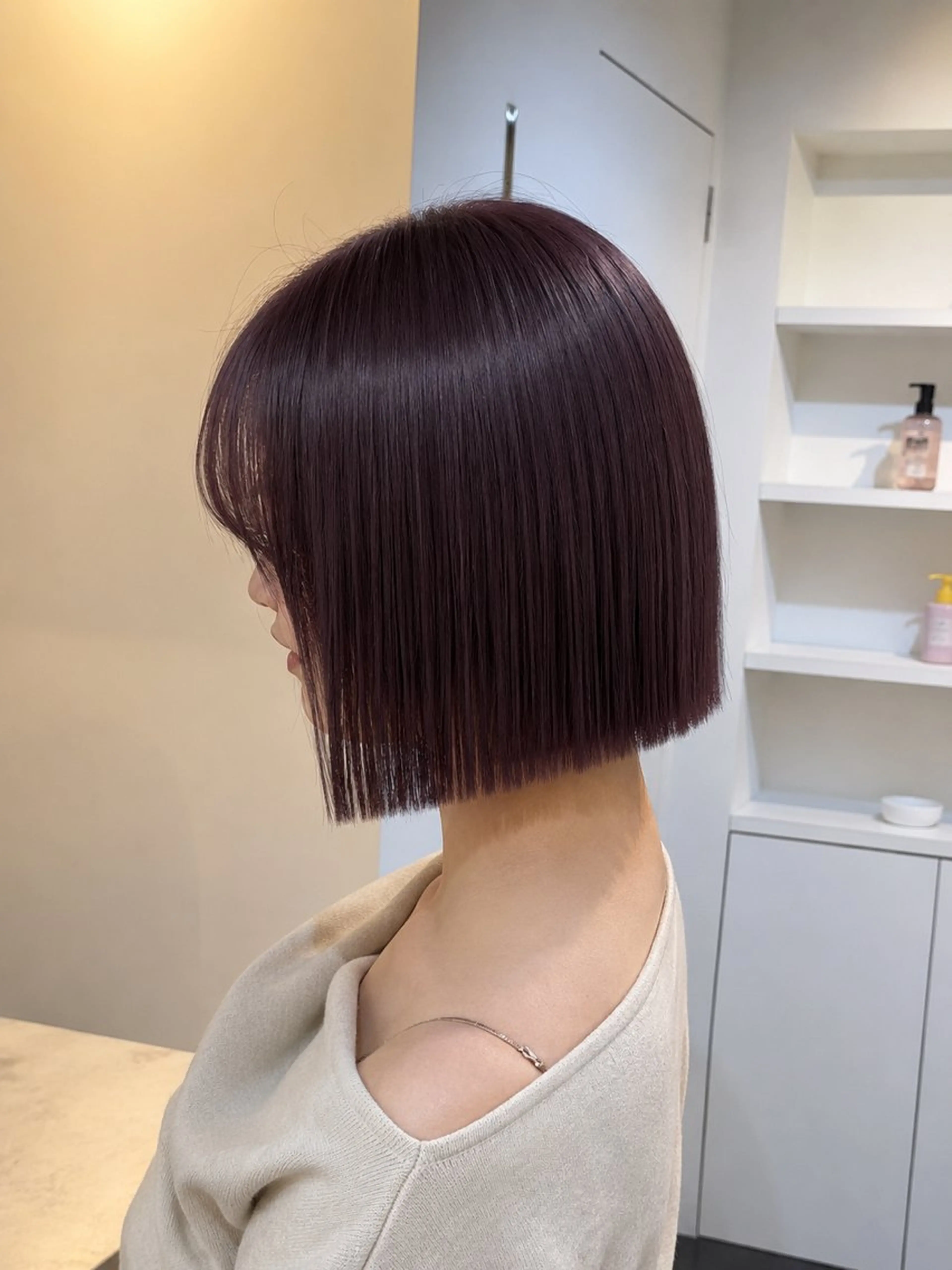 【切りっぱなしボブ】カット+【ブリーチなし】ワンカラーの写真