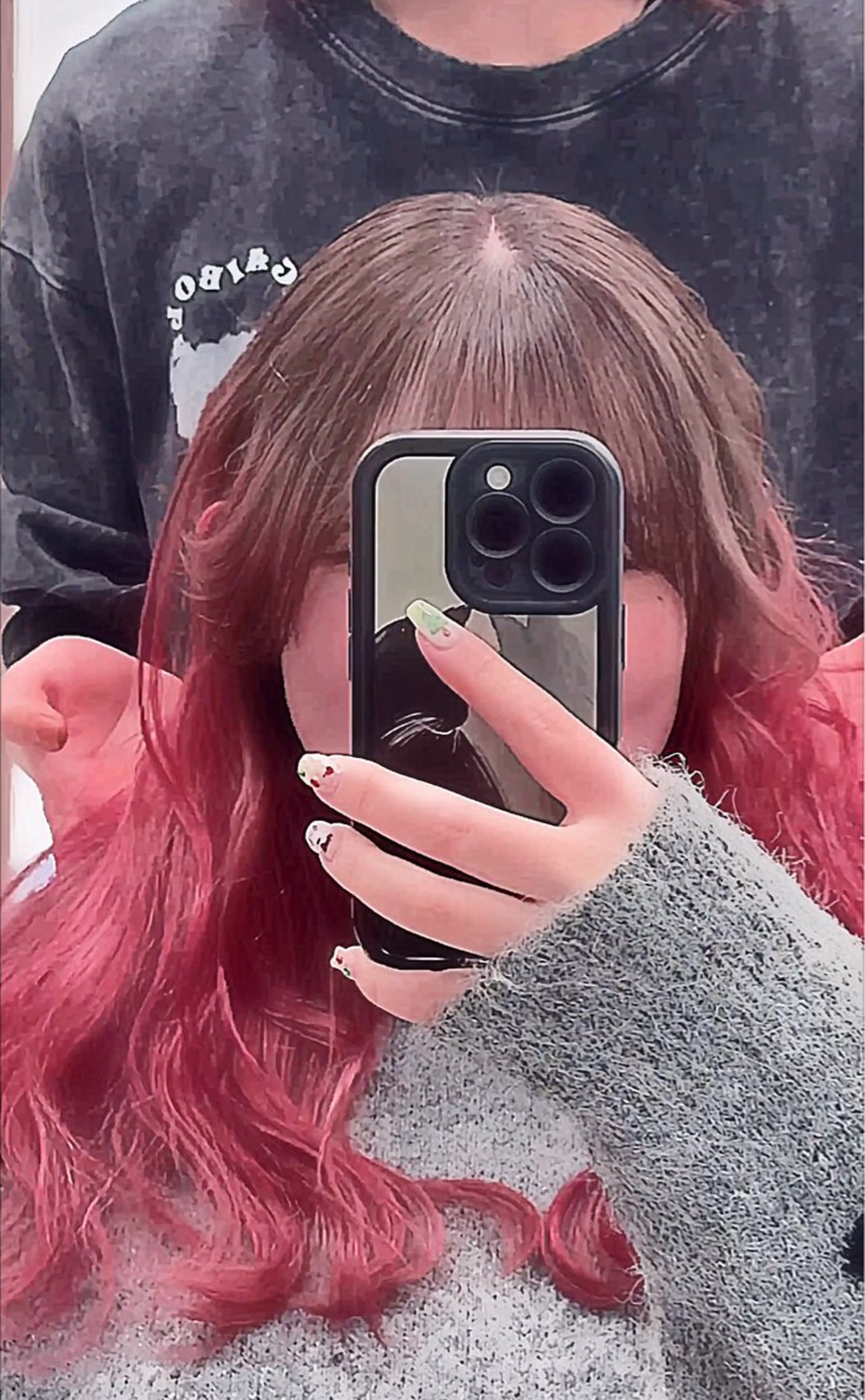 カラー キッズ グラデーションカラー ヘアカラー 🥀ブリーチ特化/ 赤髪/ゆうしん🥀のヘアスタイル