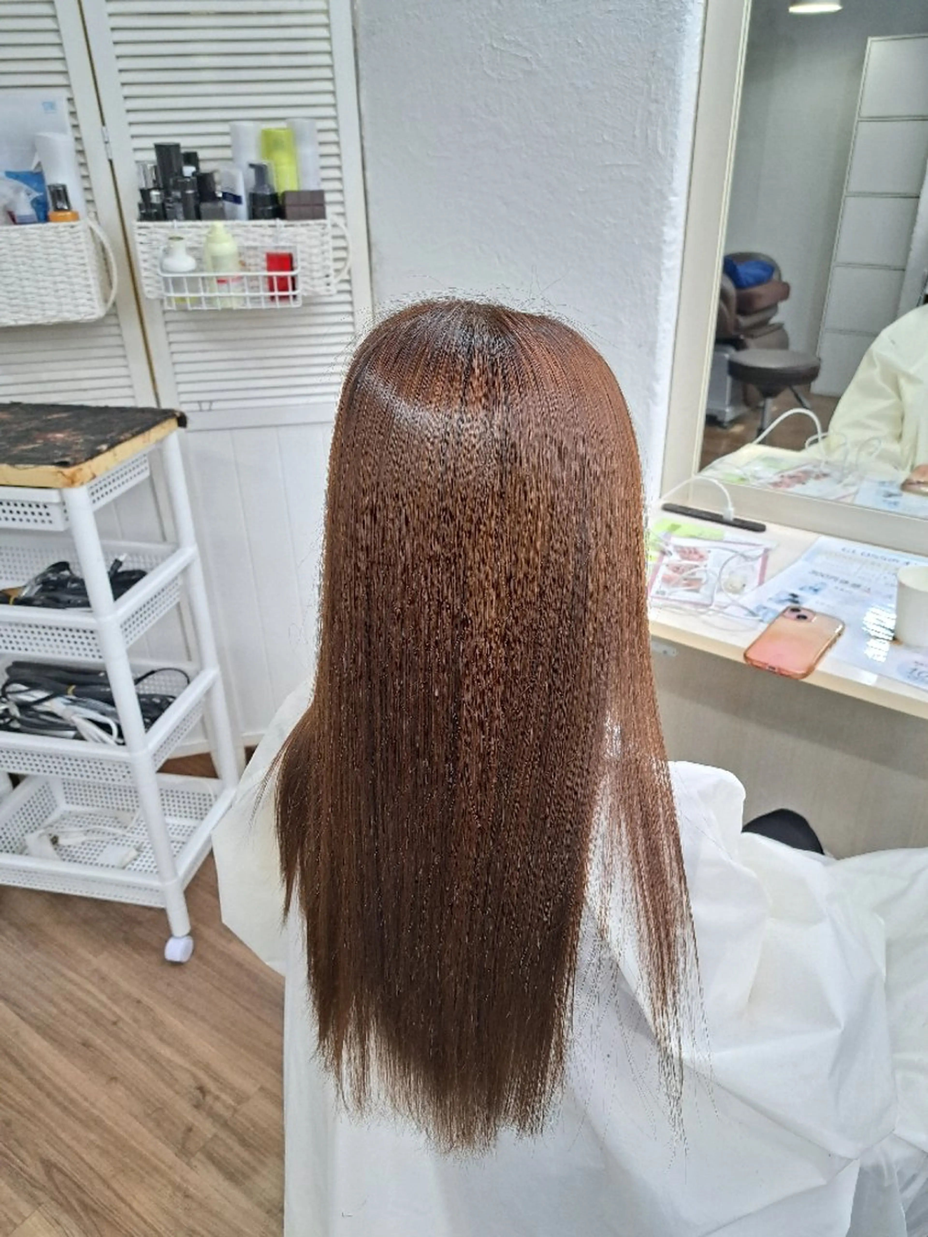 ロング カラー ベージュカラー ミルクティーベージュ オレンジ トリートメント ヘアカラー トリートメント GLOSS❤︎ Harunaのヘアスタイル