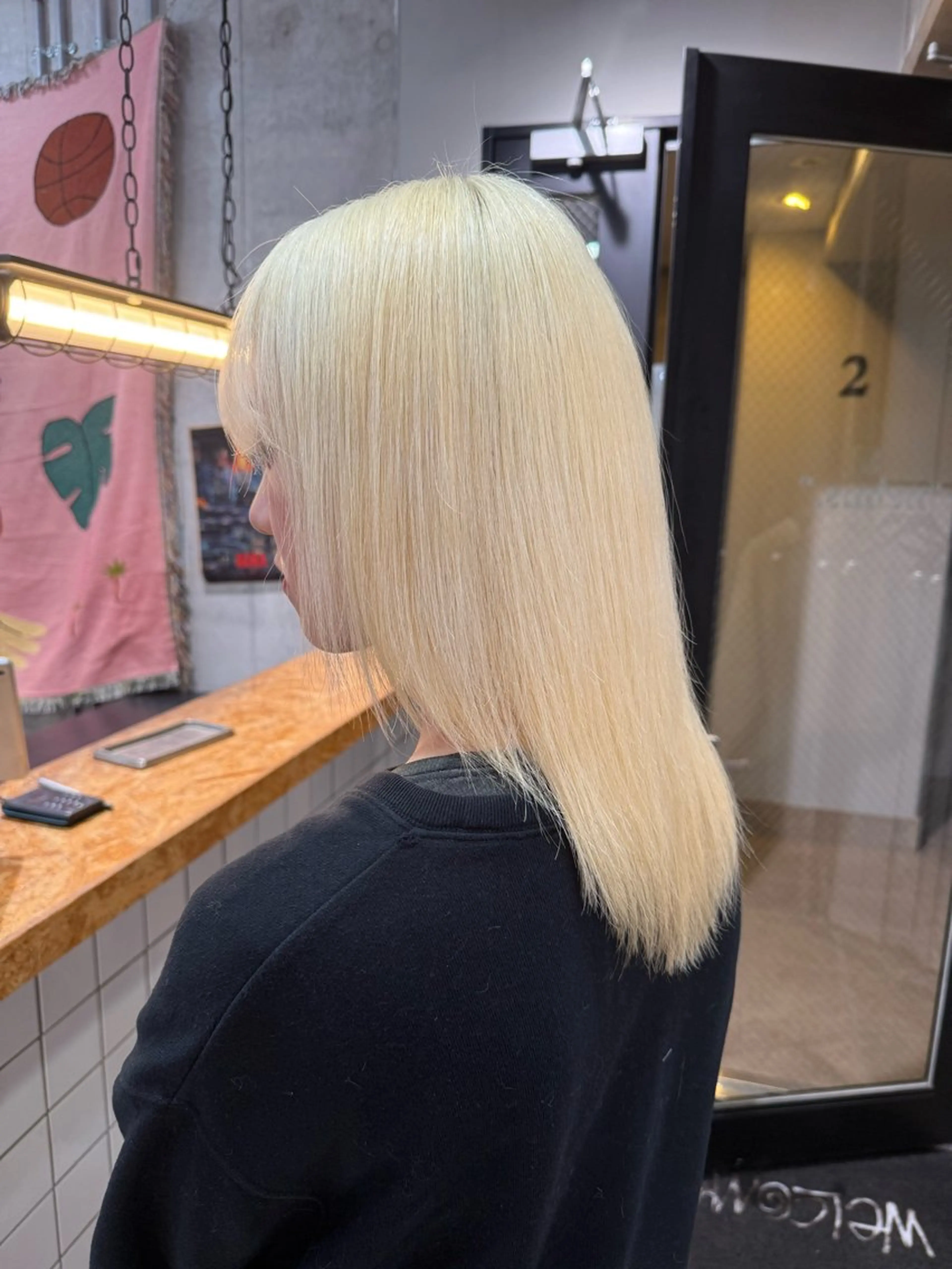 ミディアム カラー ブロンド ピンクカラー ヘアカラー 【🥀履歴修正🥀】 ハイトーン職人/拓真のヘアスタイル