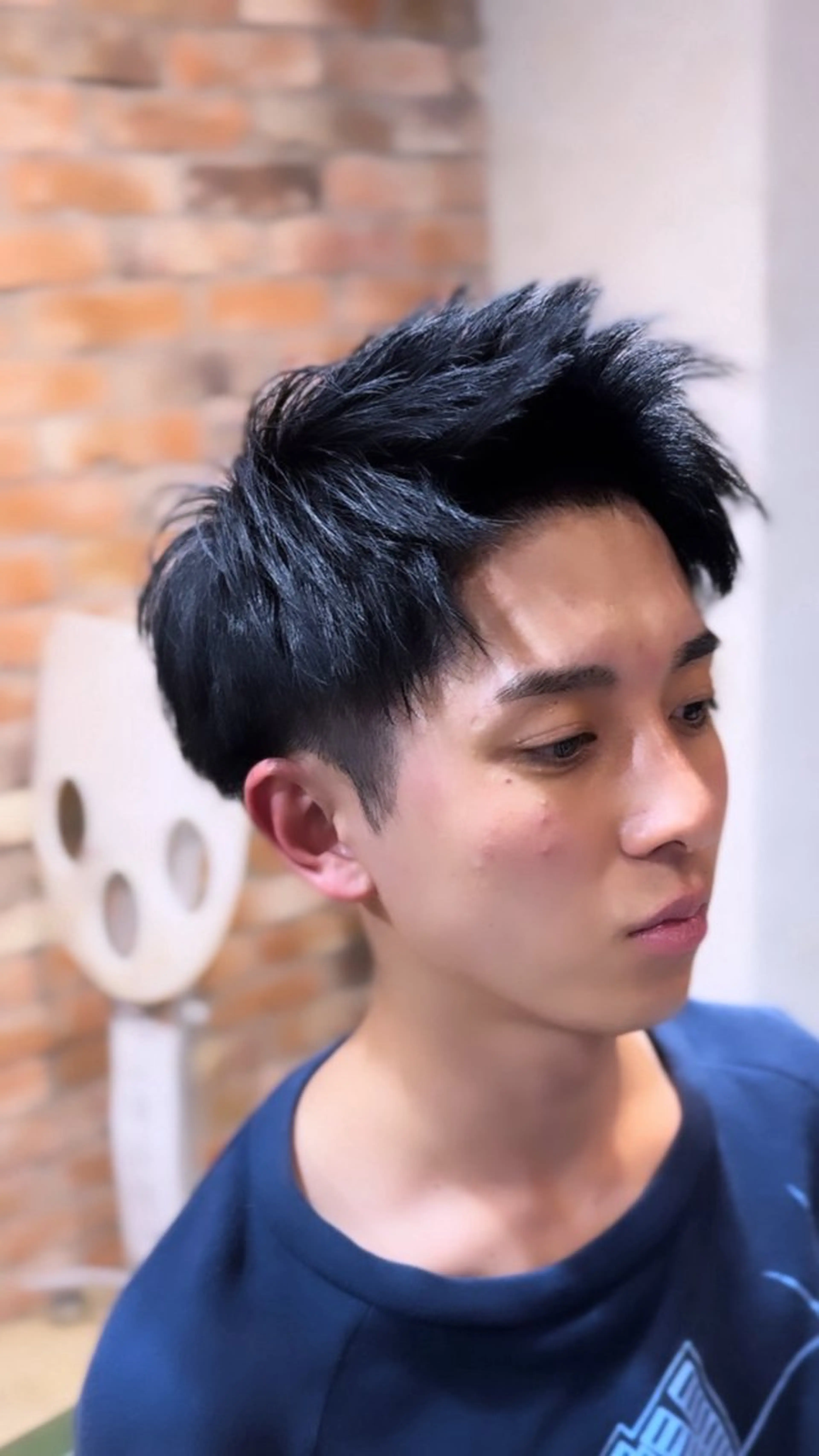 ショート メンズ アップバング メンズパーマ 刈り上げ ショートヘア 似合わせカット🍀 TAKAHASHIのヘアスタイル