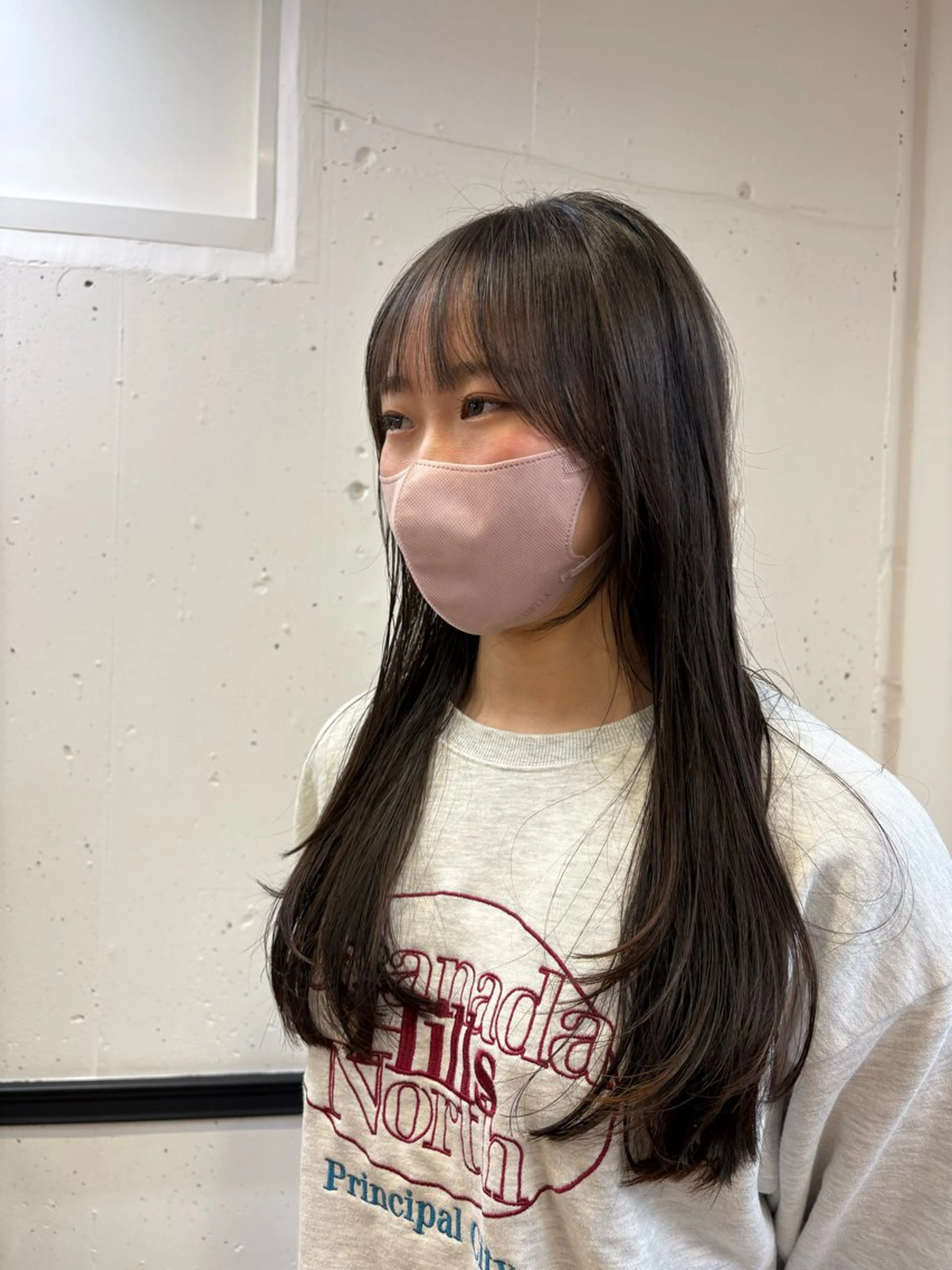 ロング 顔周りカット 韓国風ヘア レイヤーカット イノウエタケノリ /カット/パーマのヘアスタイル