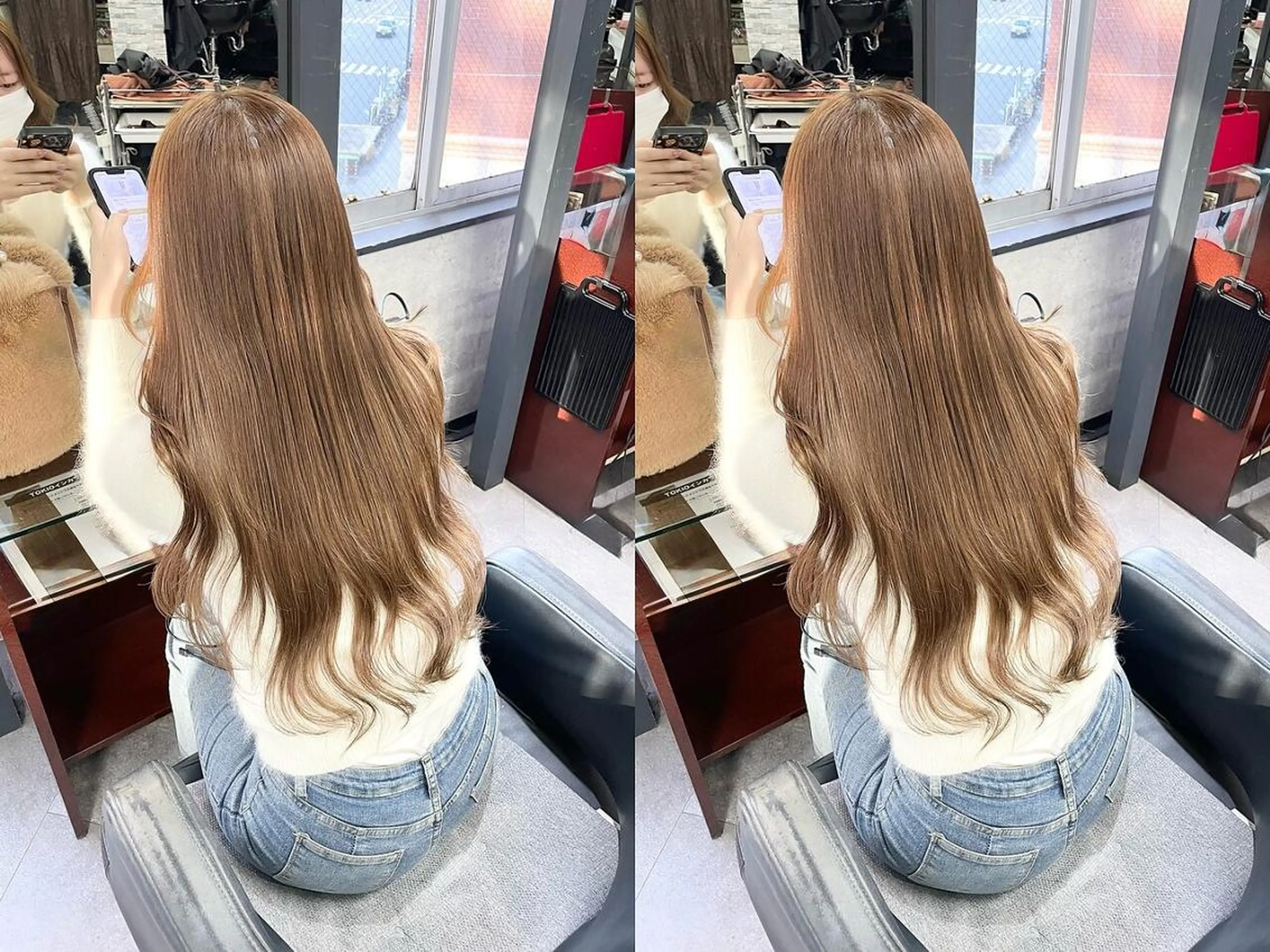 【🇰🇷学割×韓国風🇰🇷】カラー+プラチナシールエクステ80本【52cm】の写真