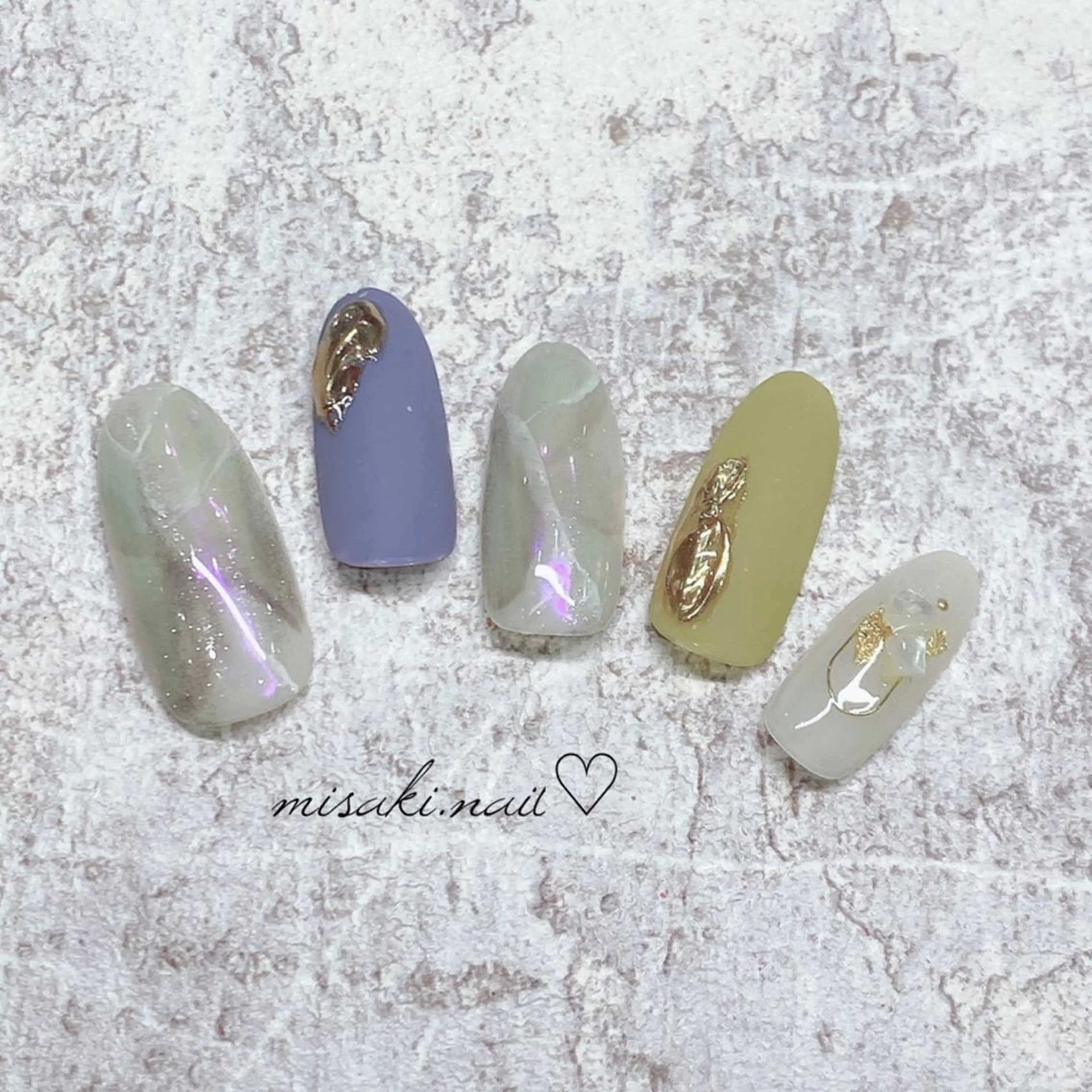 ネイル 韓国ネイル ワンホンネイル ハンドネイル nailsalon miinailsのネイルデザイン