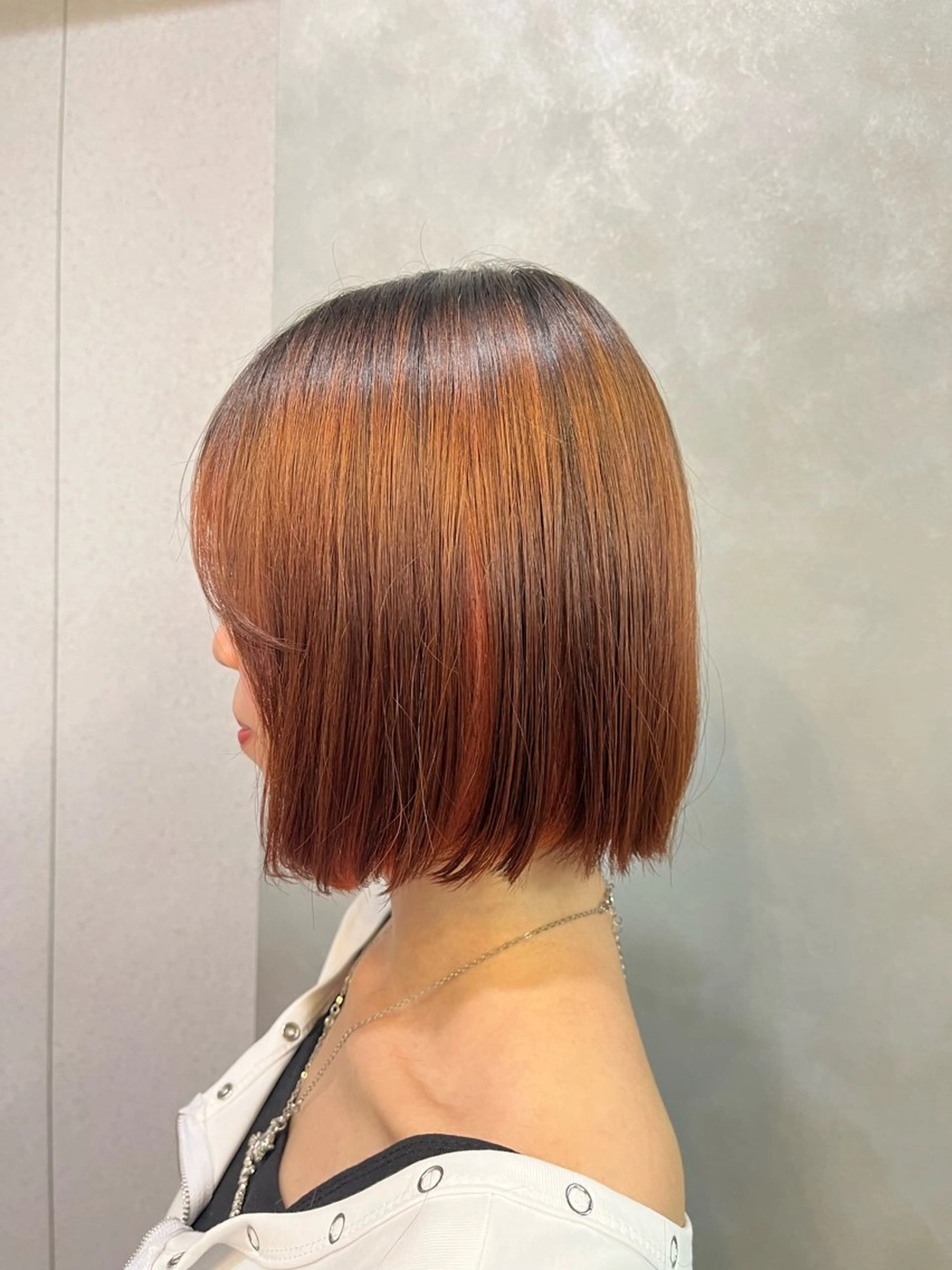 ミディアム ボブ 透明感/グレージュ /韓国レイヤー🪽のヘアスタイル