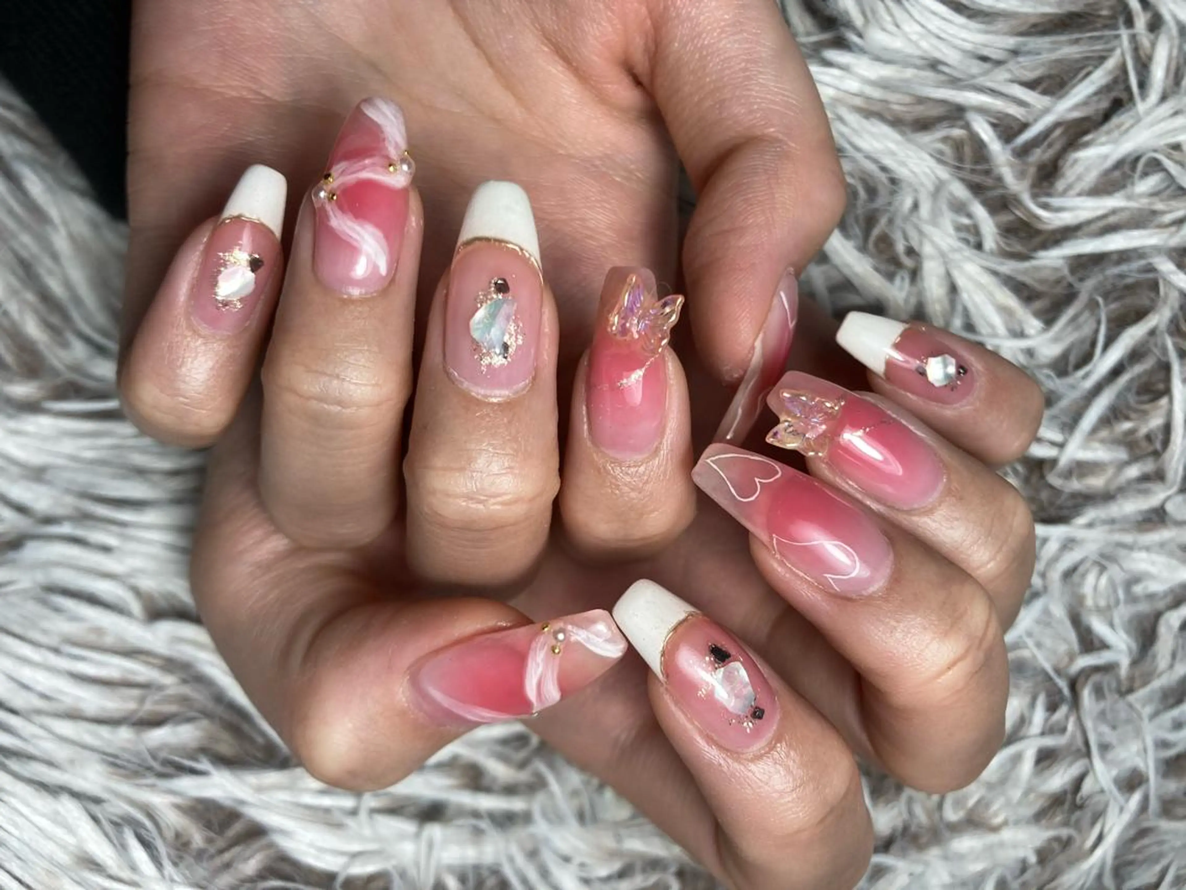 ロング ネイル ハンドネイル フットネイル ✴︎ Delightのネイルデザイン