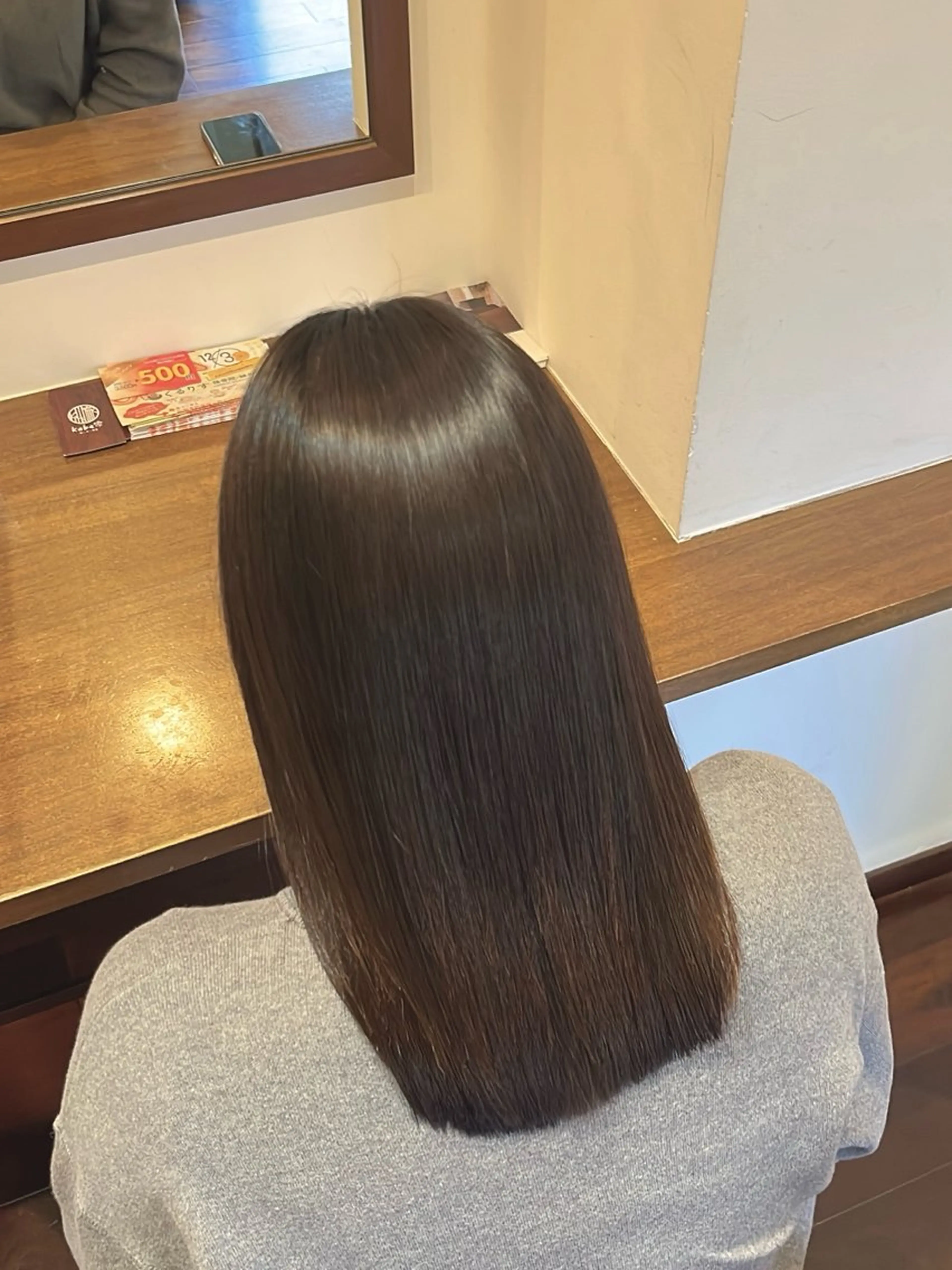 セミロング カット 縮毛矯正 今在家 玲【艶髪スト レート/メンズ】のヘアスタイル