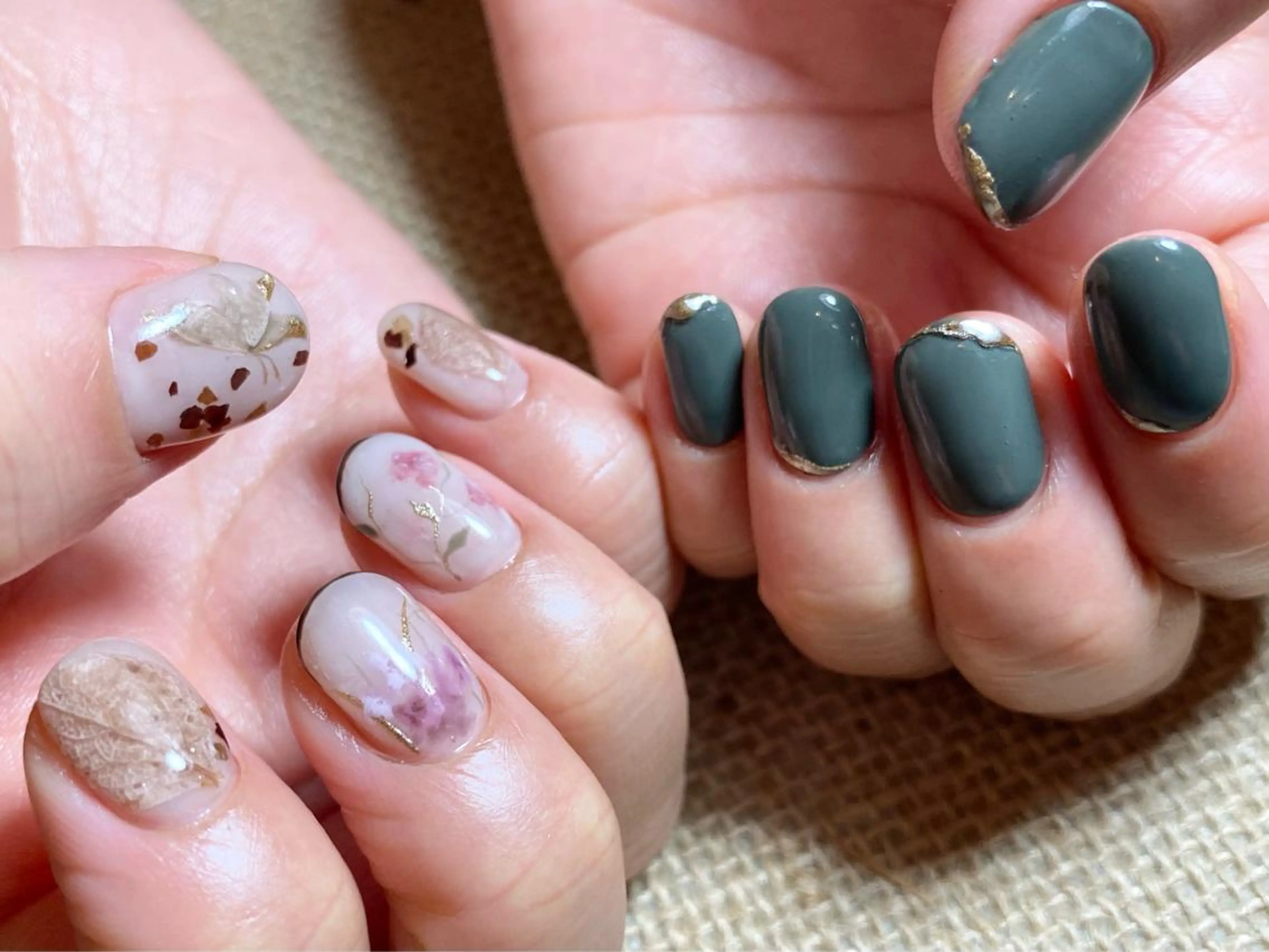 ネイル アートネイル フットネイル ジェルネイル ニュアンスネイル 赤色 ハンドネイル 山田 貴子のネイルデザイン