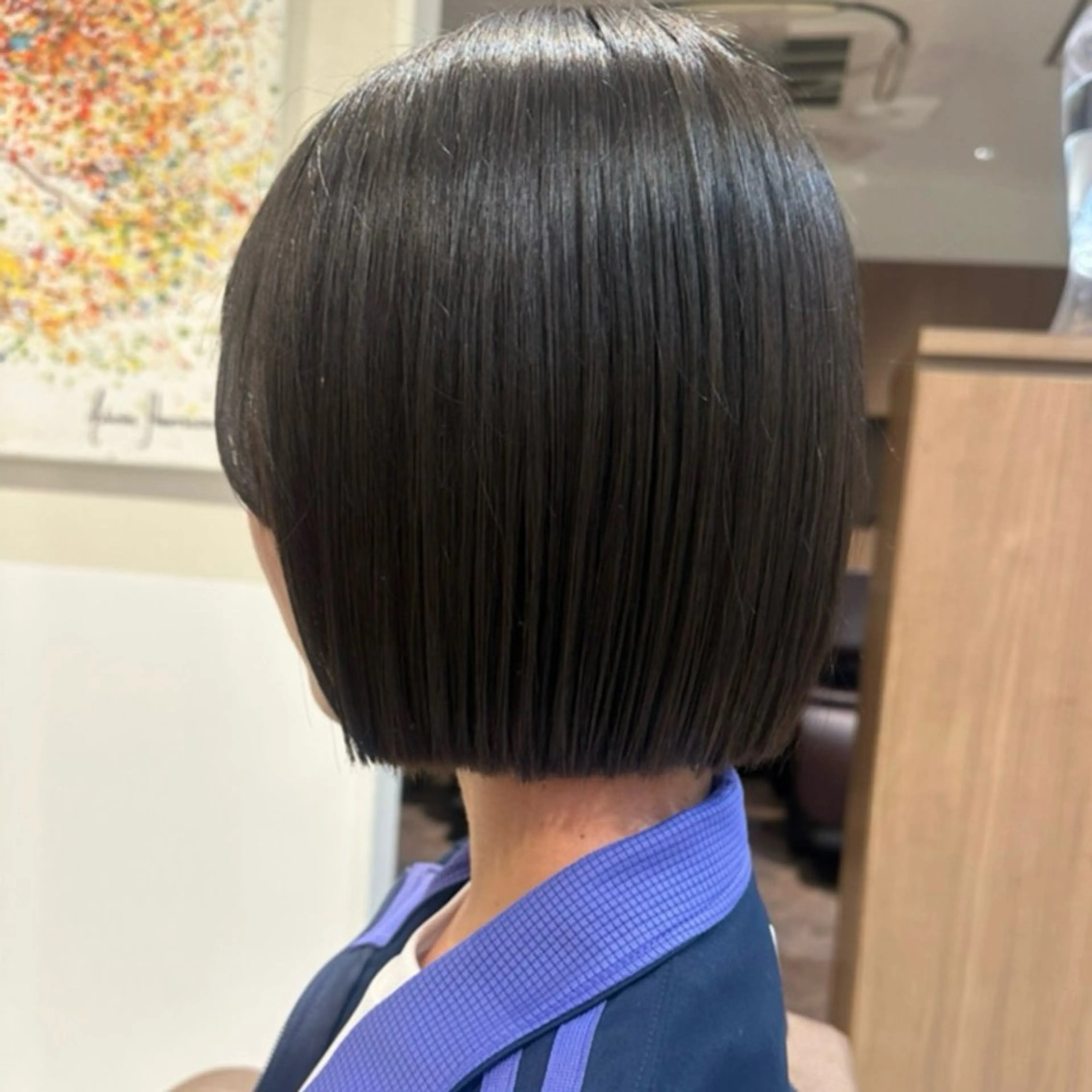 ミディアム 切りっぱなしボブ ボブ カット 田畑 あやののヘアスタイル