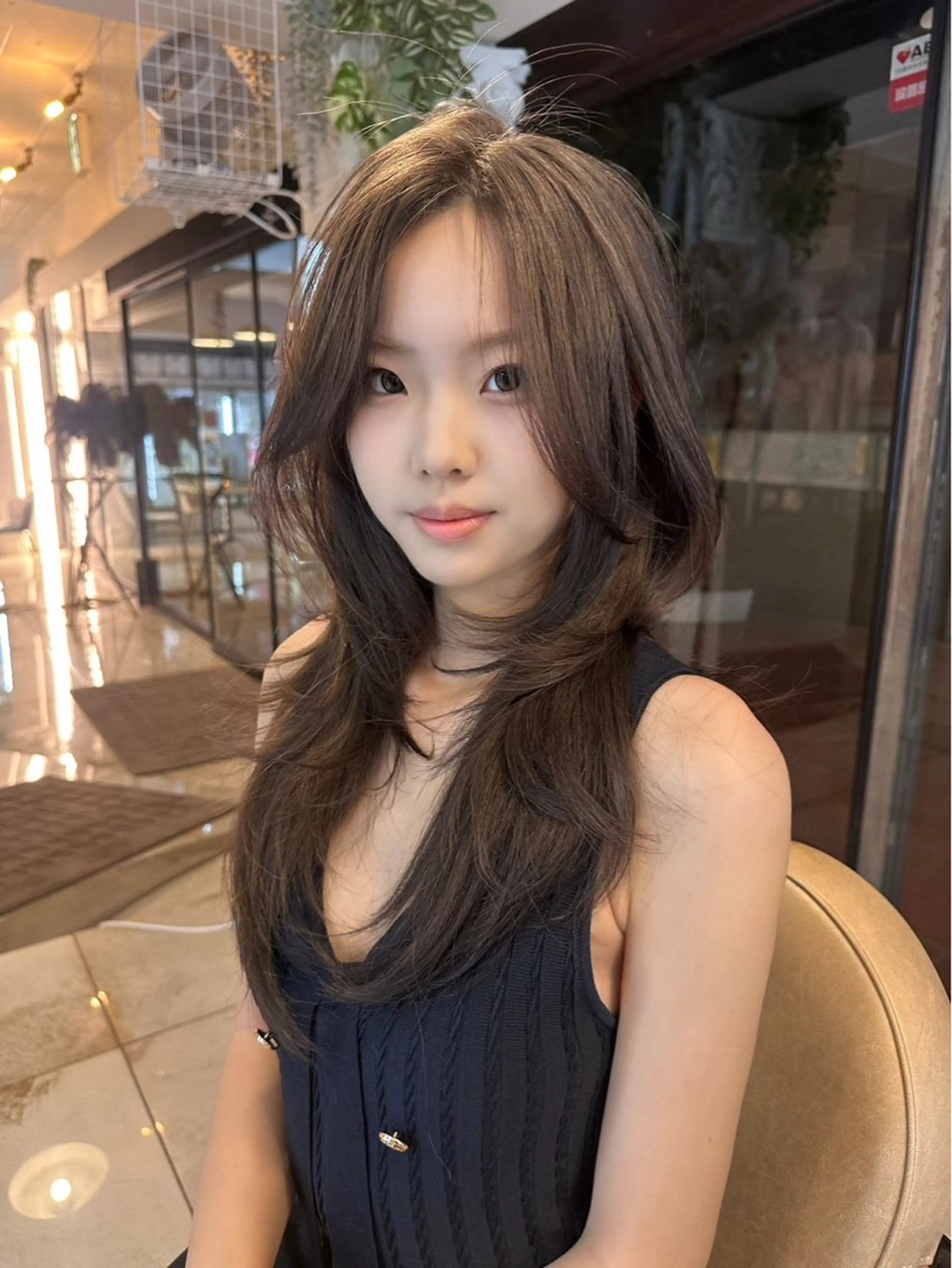 セミロング カット ヘアカラー トリートメント ‎🤍髪質改善‎🤍 ‎ViVIE🤍のヘアスタイル