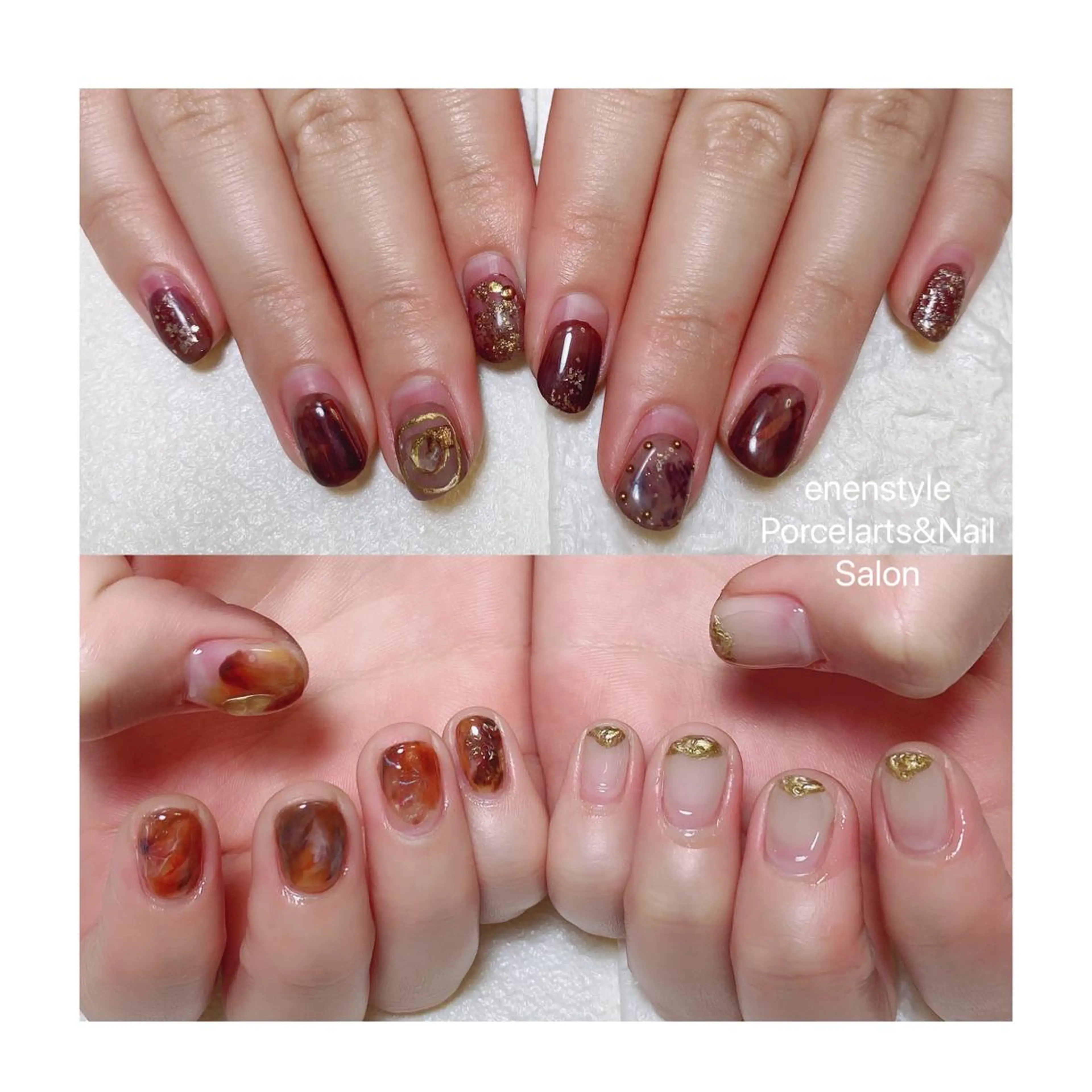 ショート ネイル ハンドネイル 👑enen style👑のネイルデザイン