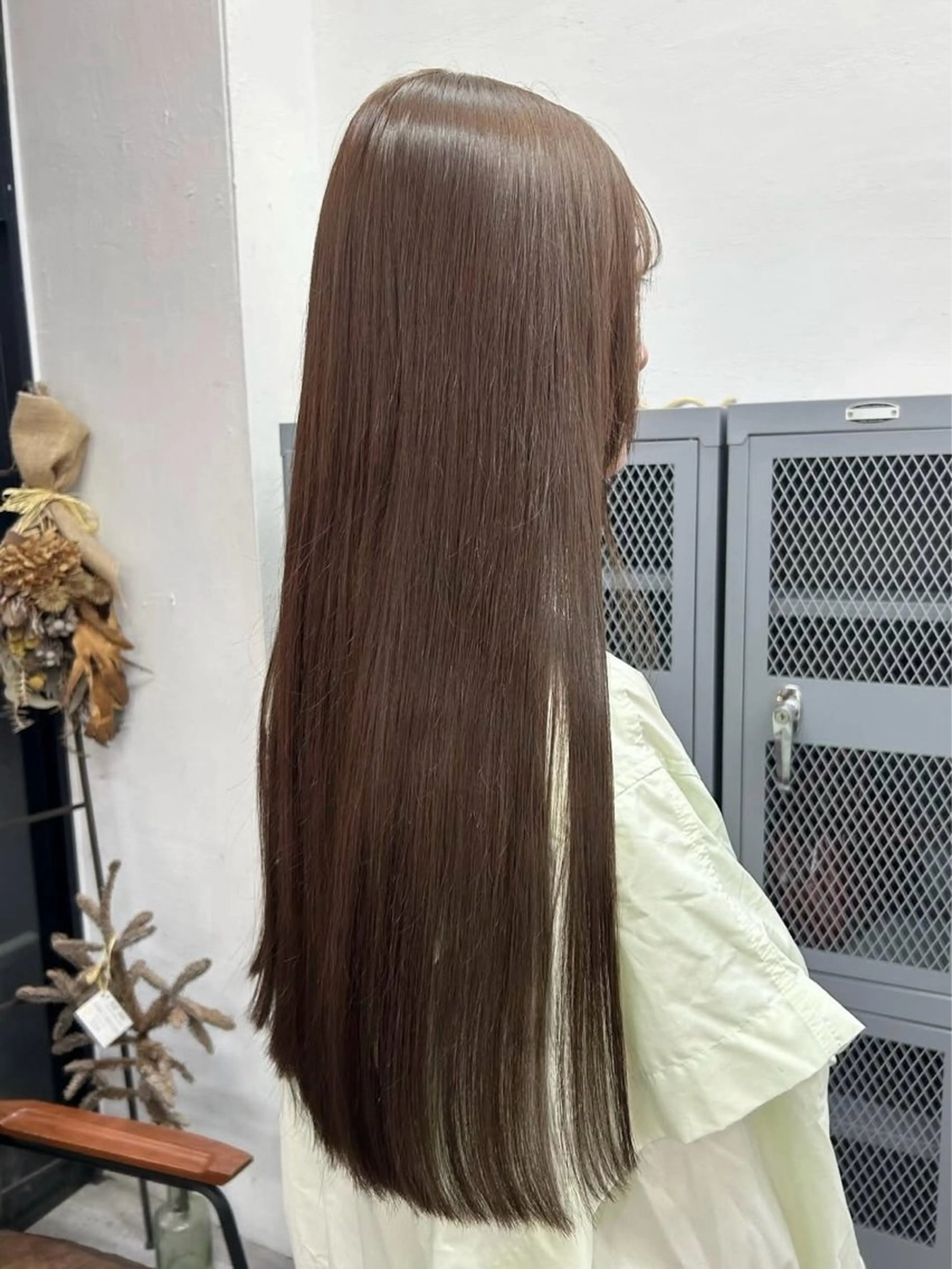 ロング カラー ベージュカラー ブリーチ ダブルカラー ブリーチなしカラー オリーブベージュ ブリーチ透明感カラー 🍀mizuki🍀のヘアスタイル