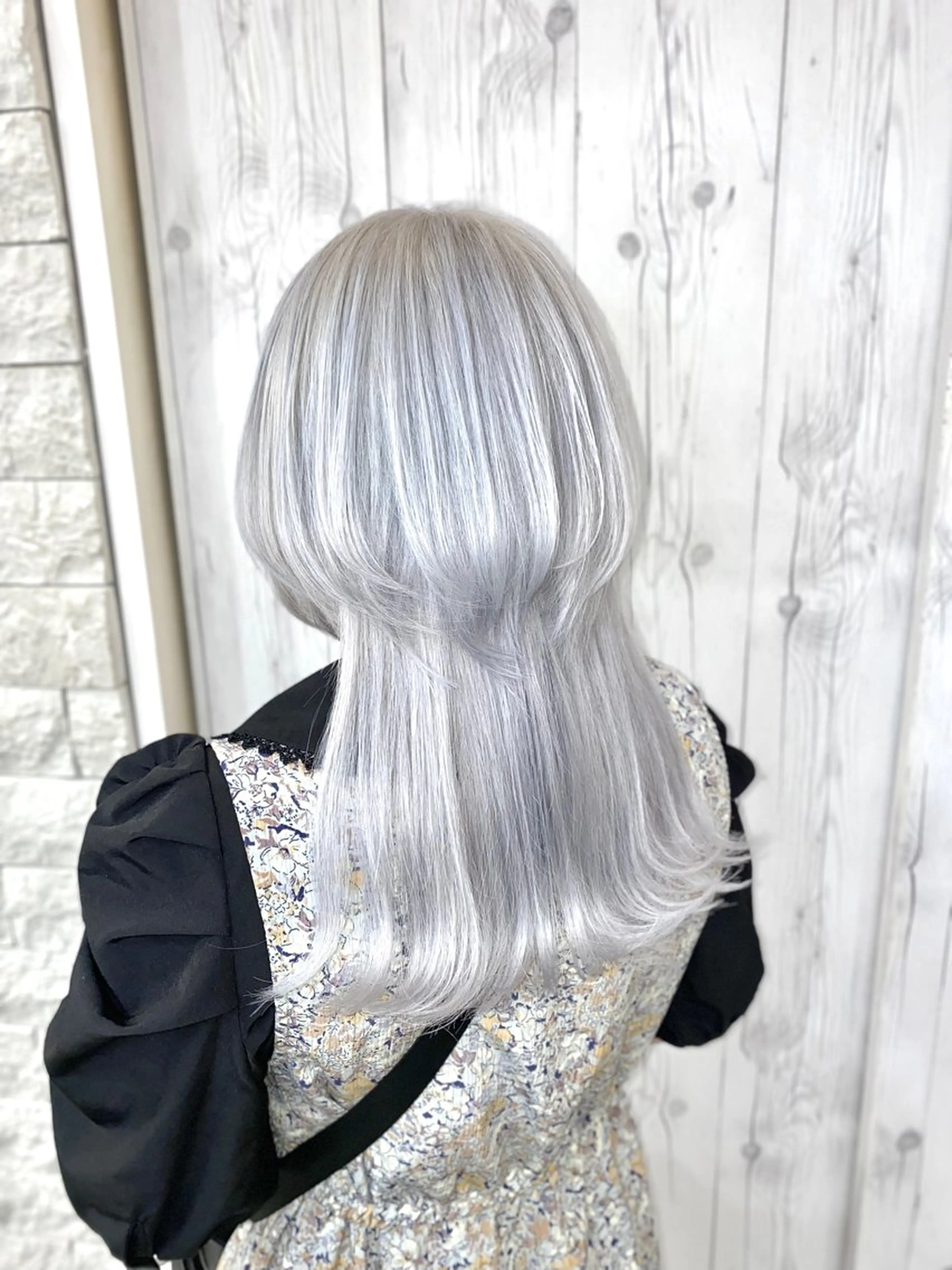 セミロング ウルフカット ヘアカラー トリートメント ゆぴ☾‪/推しカラー /ハイトーンのヘアスタイル