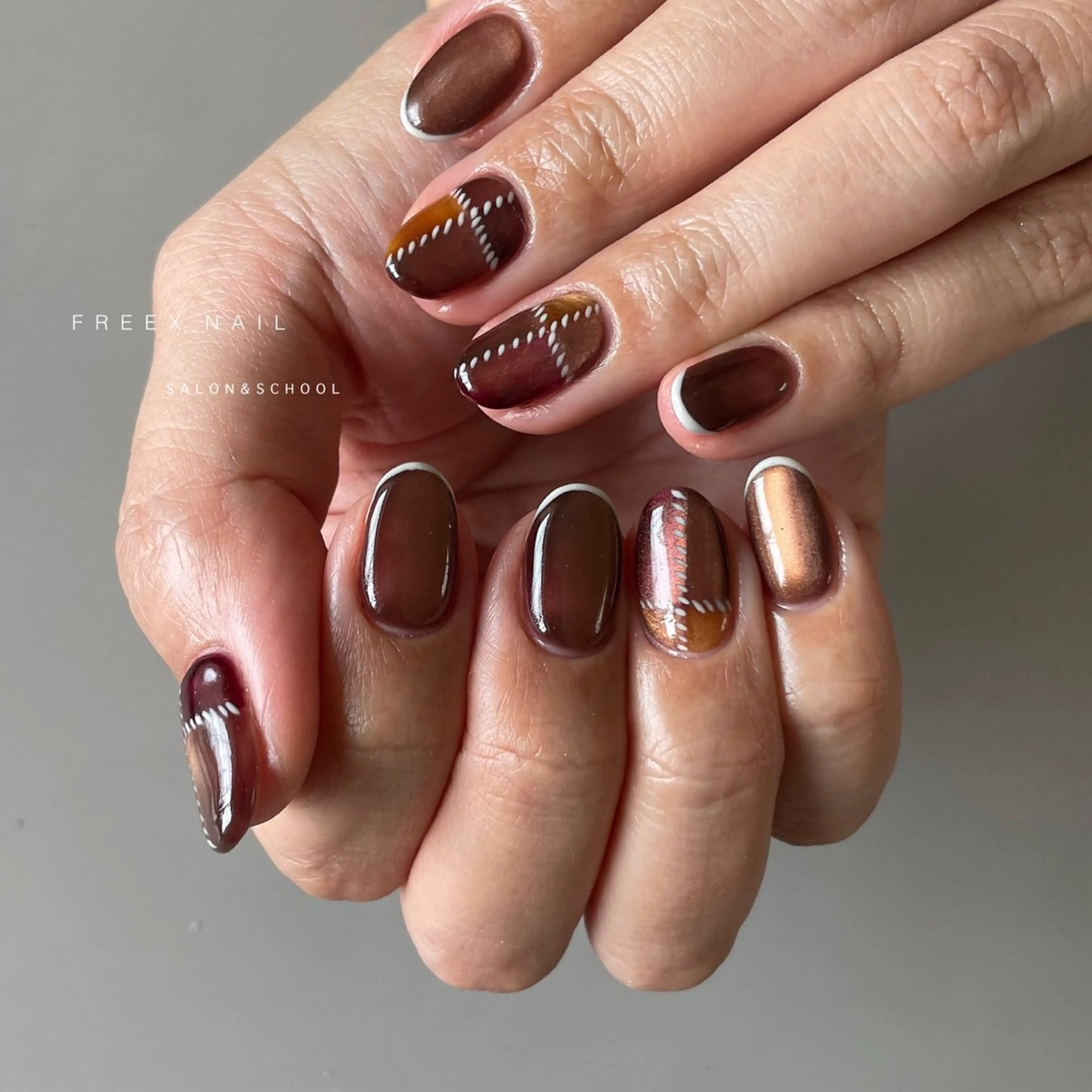 ネイル 冬ネイル ハンドネイル フットネイル freex nail /ニュアンス/個性派のネイルデザイン