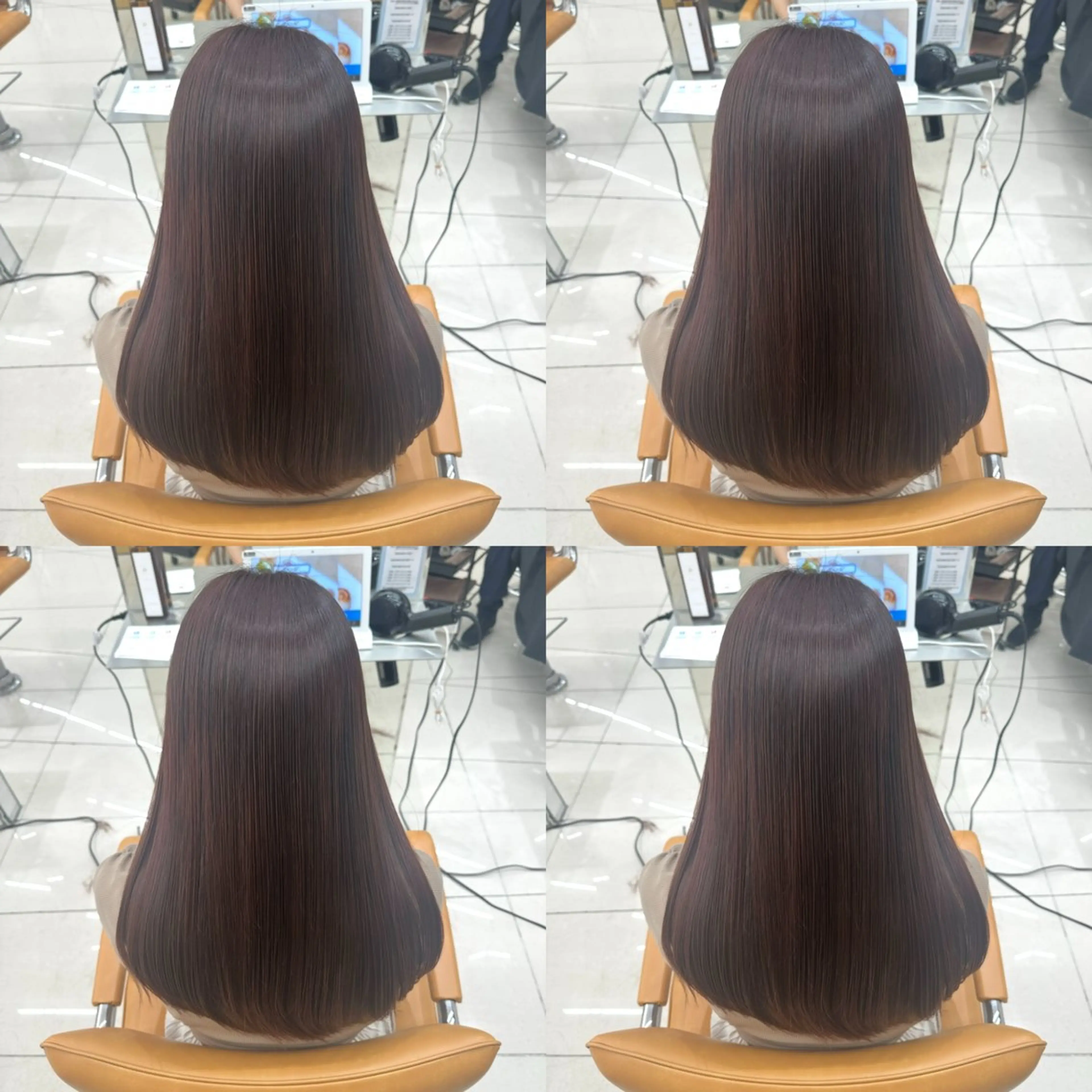 ロング カラー カット ヘアカラー 髪質改善× 白髪ぼかし溝江のヘアスタイル