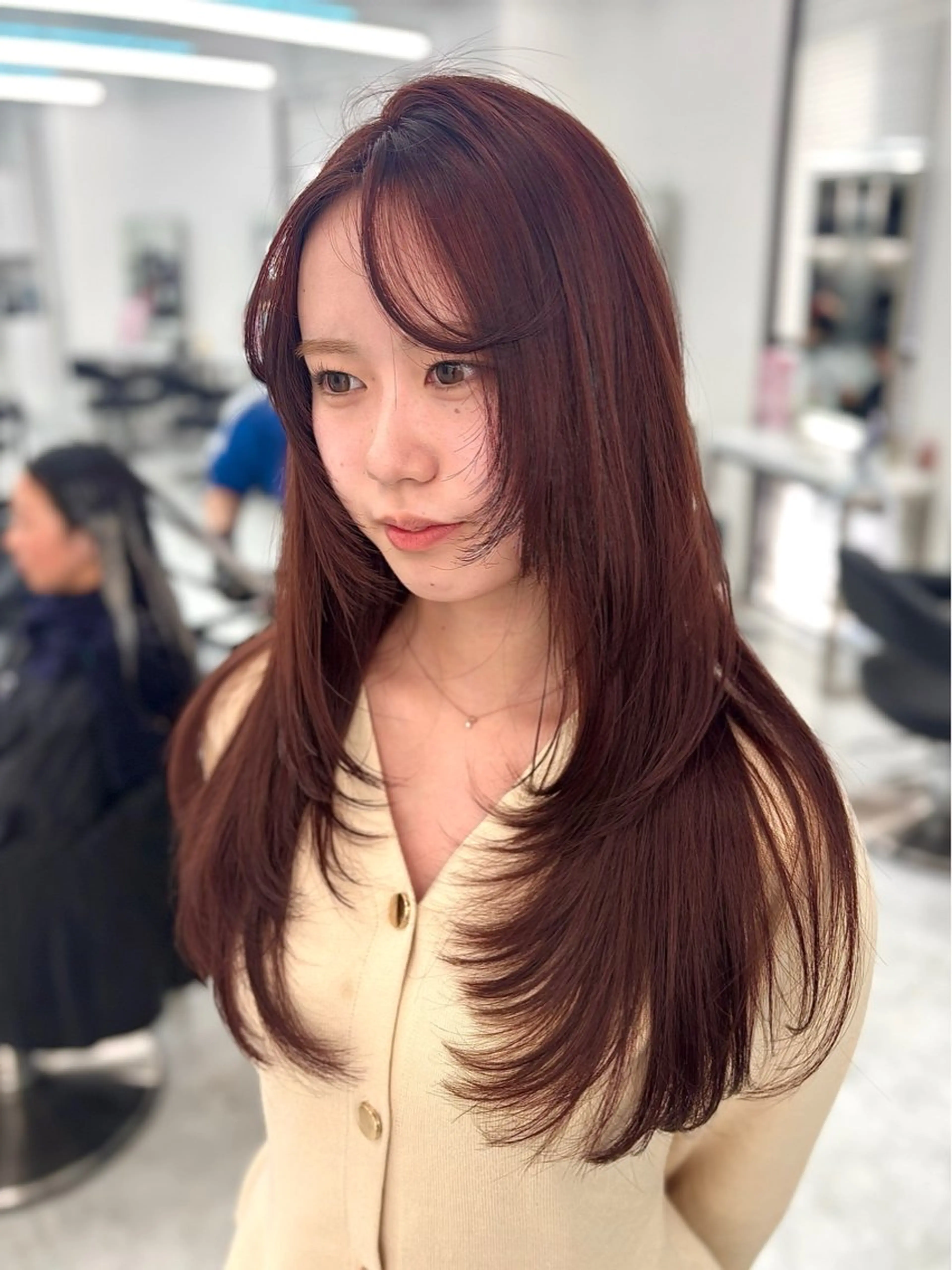 ロング カラー カット ヘッドスパ ヘアセット 🫧韓国風透明感 ヘア🫧towaのヘアスタイル