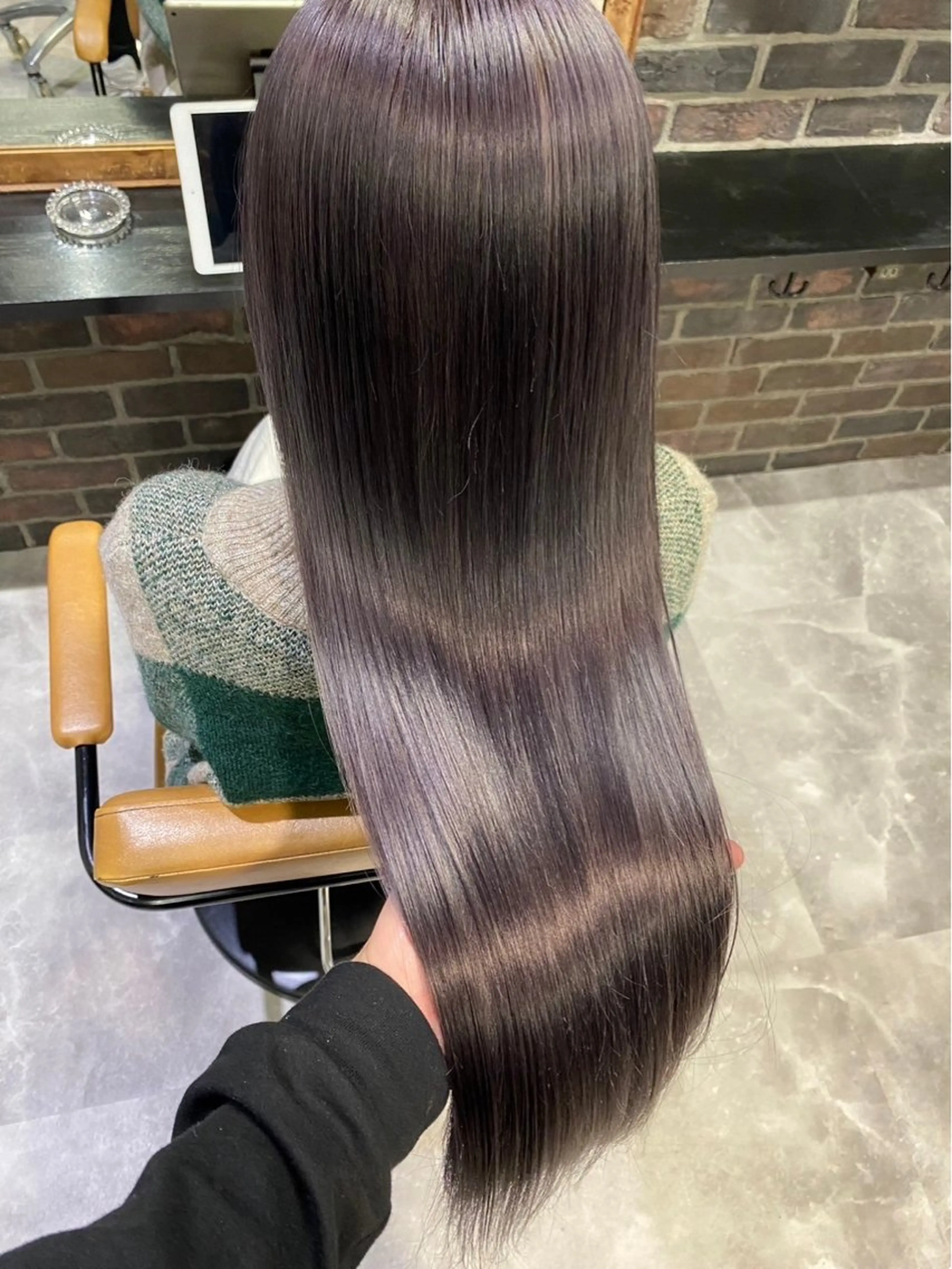 ロング カラー カット ヘアカラー トリートメント ハイトーン/髪質改善 /Akuaのヘアスタイル