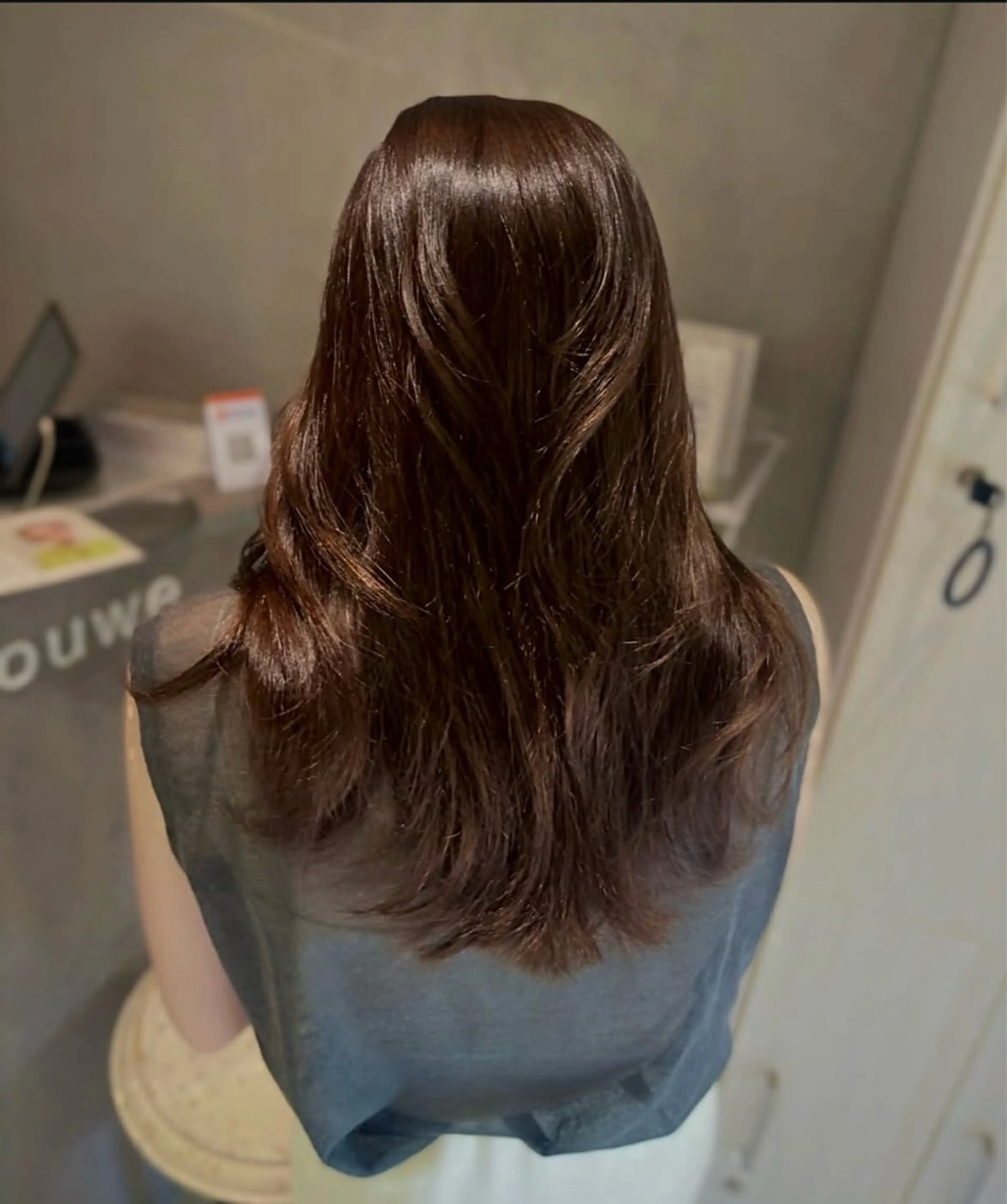 ロング チョコレートブラウン レイヤーカット ローレイヤー カット ヘアカラー まお♡レイヤーカット ×色っぽstyleのヘアスタイル