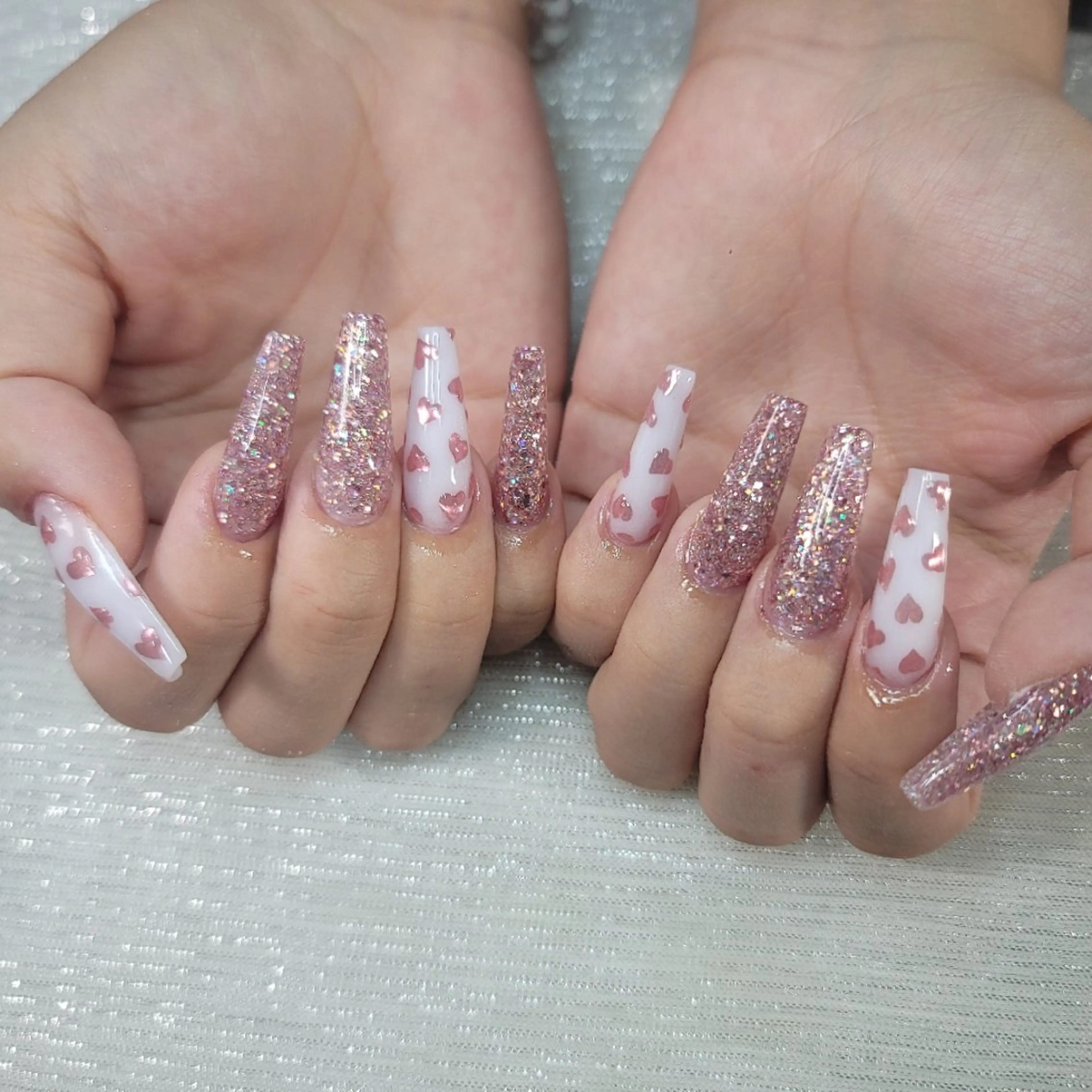 ネイル ハート スカルプネイル   MAKI NAILのネイルデザイン