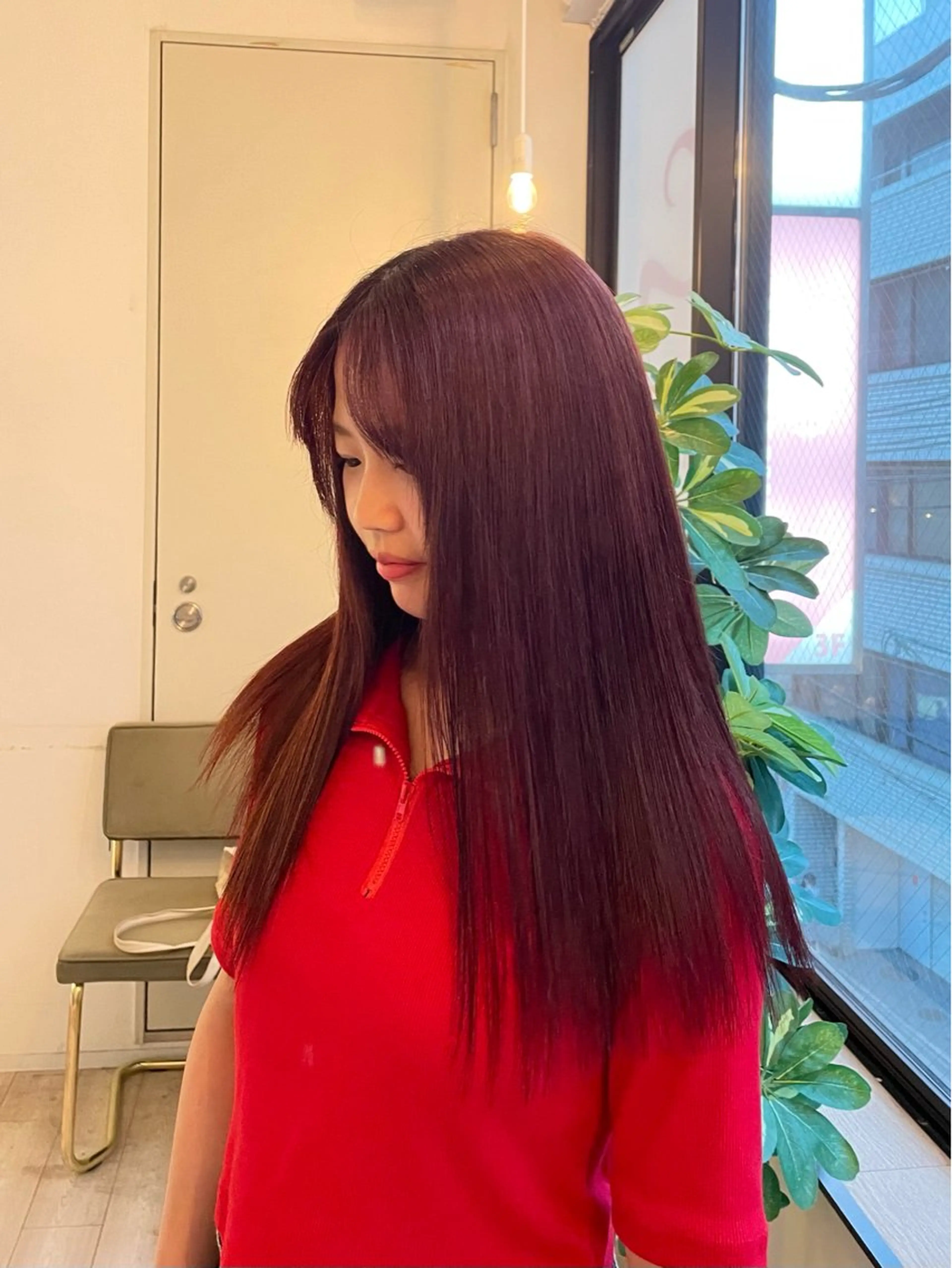 ロング カラー ヘアカラー トリートメント ひなの/透明感 カラー/レイヤーのヘアスタイル