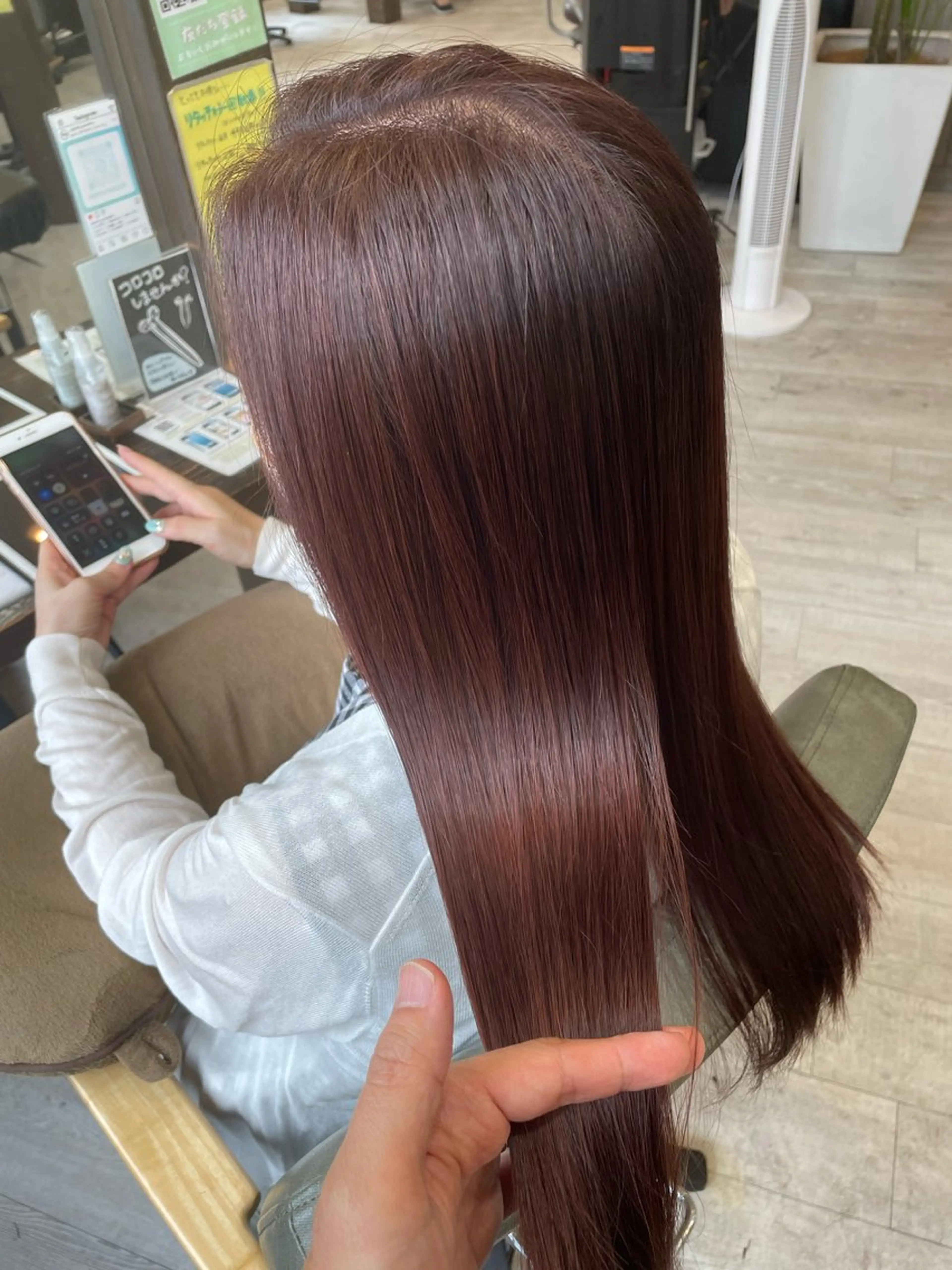 ロング カット 縮毛矯正 中野  淳のヘアスタイル