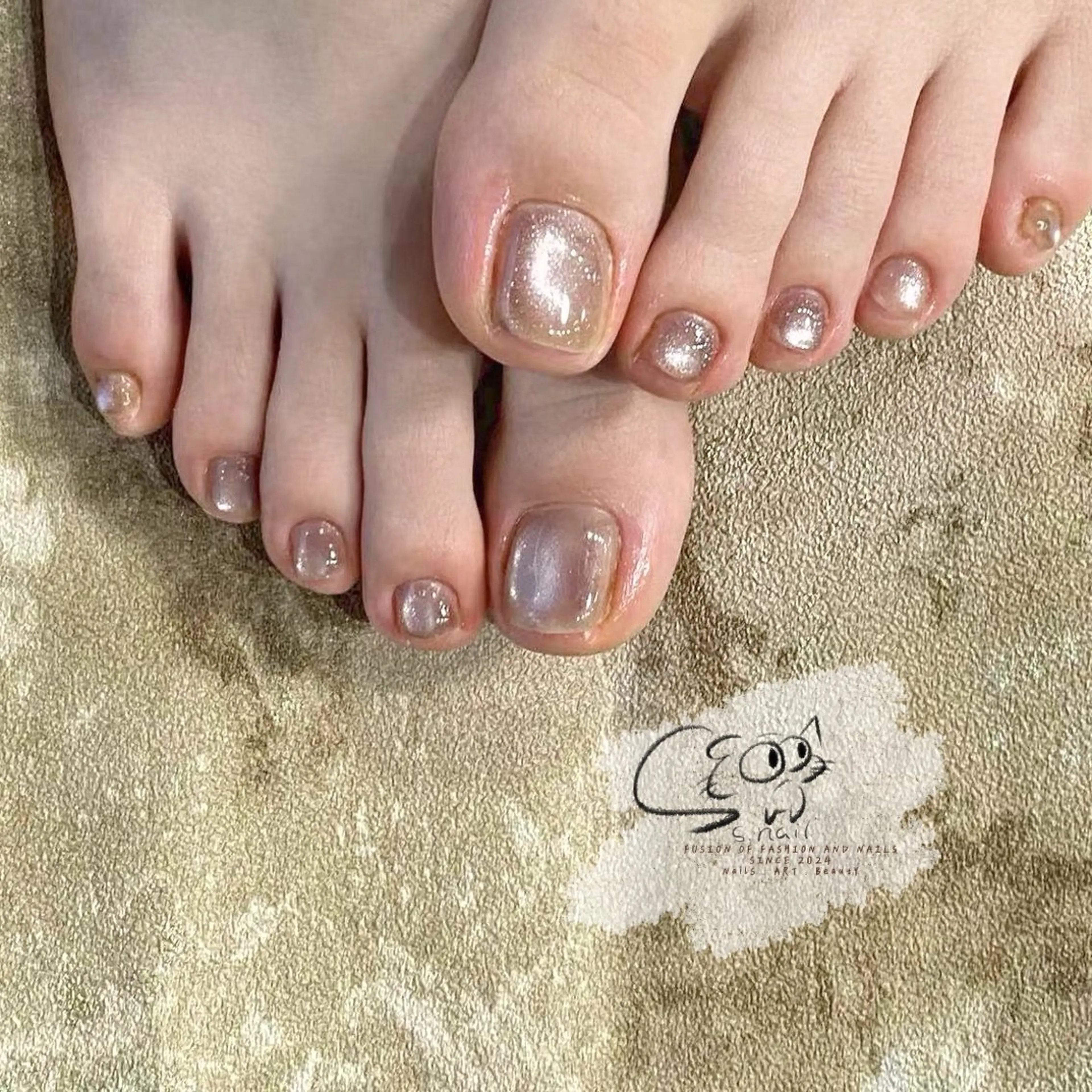 ネイル チークネイル フレンチネイル グラデーション マグネットネイル ワンカラーネイル S.nail _のネイルデザイン