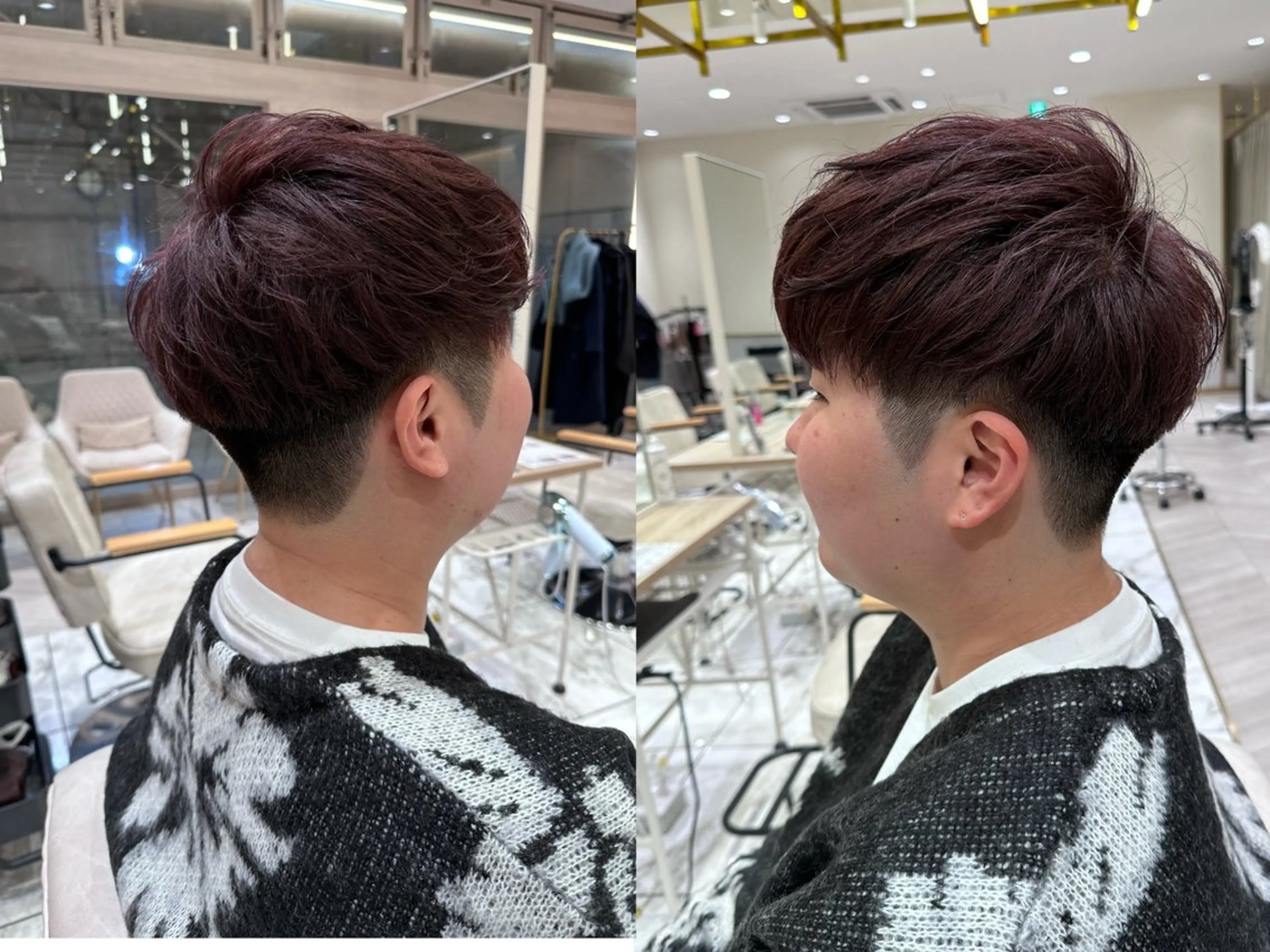 ショート カラー メンズ AMI ウルフパーマ/メンズのヘアスタイル