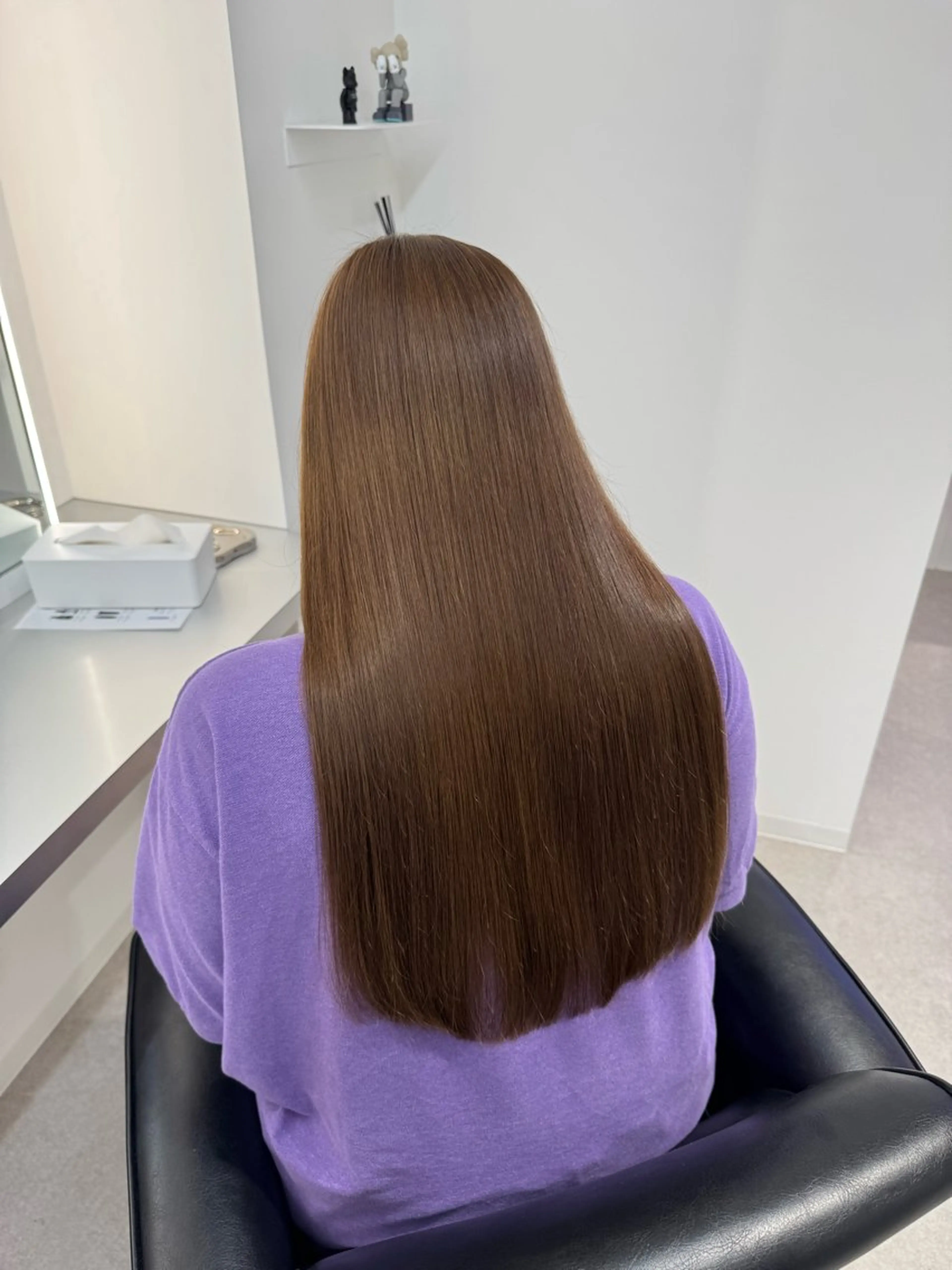 透明感・艶感カラー🫧 +髪質改善トリートメント+カット✂︎（毛先・毛量調節のみ）の写真