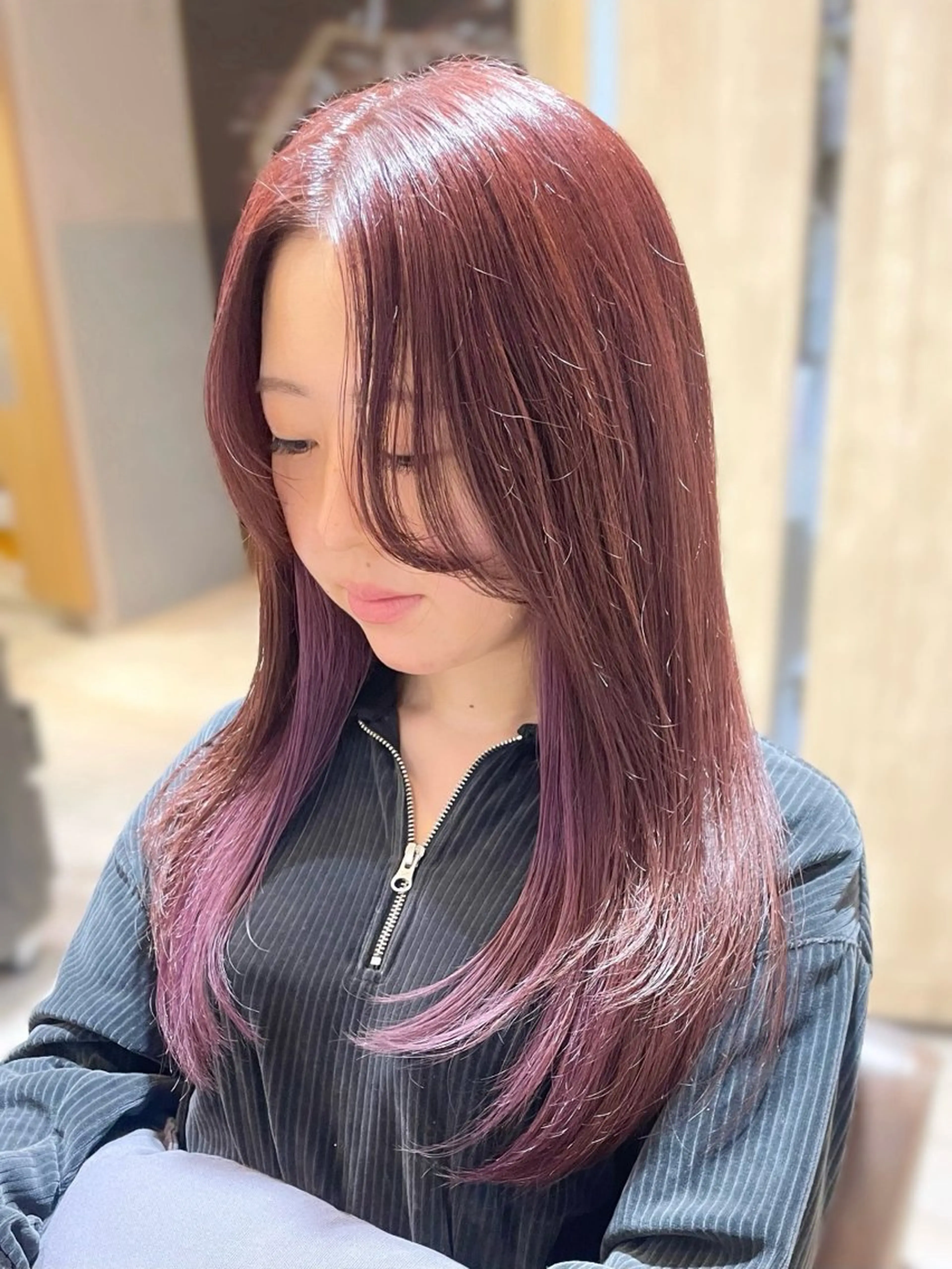 ロング カラー ラベンダーカラー ヘアカラー 🍬kanami 🍬ボブ/暖色カラーのヘアスタイル