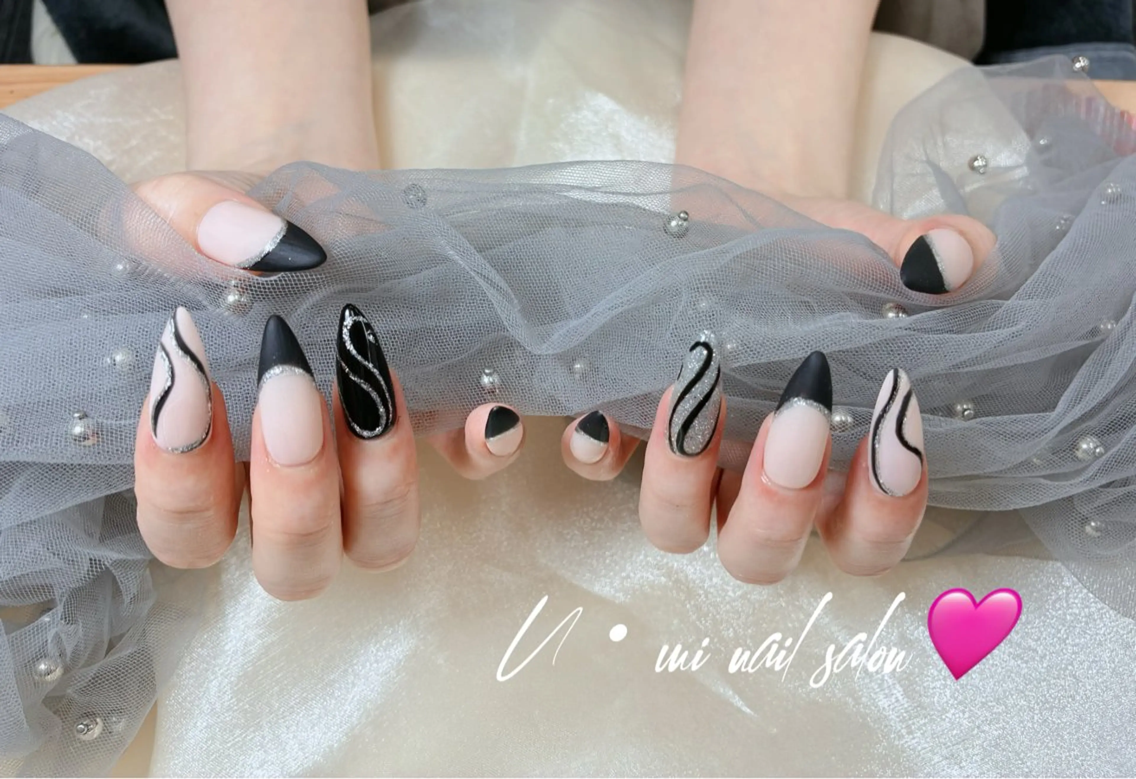 ネイル 長さ出し 持ち込み U·MI 上野御徒町店のネイルデザイン