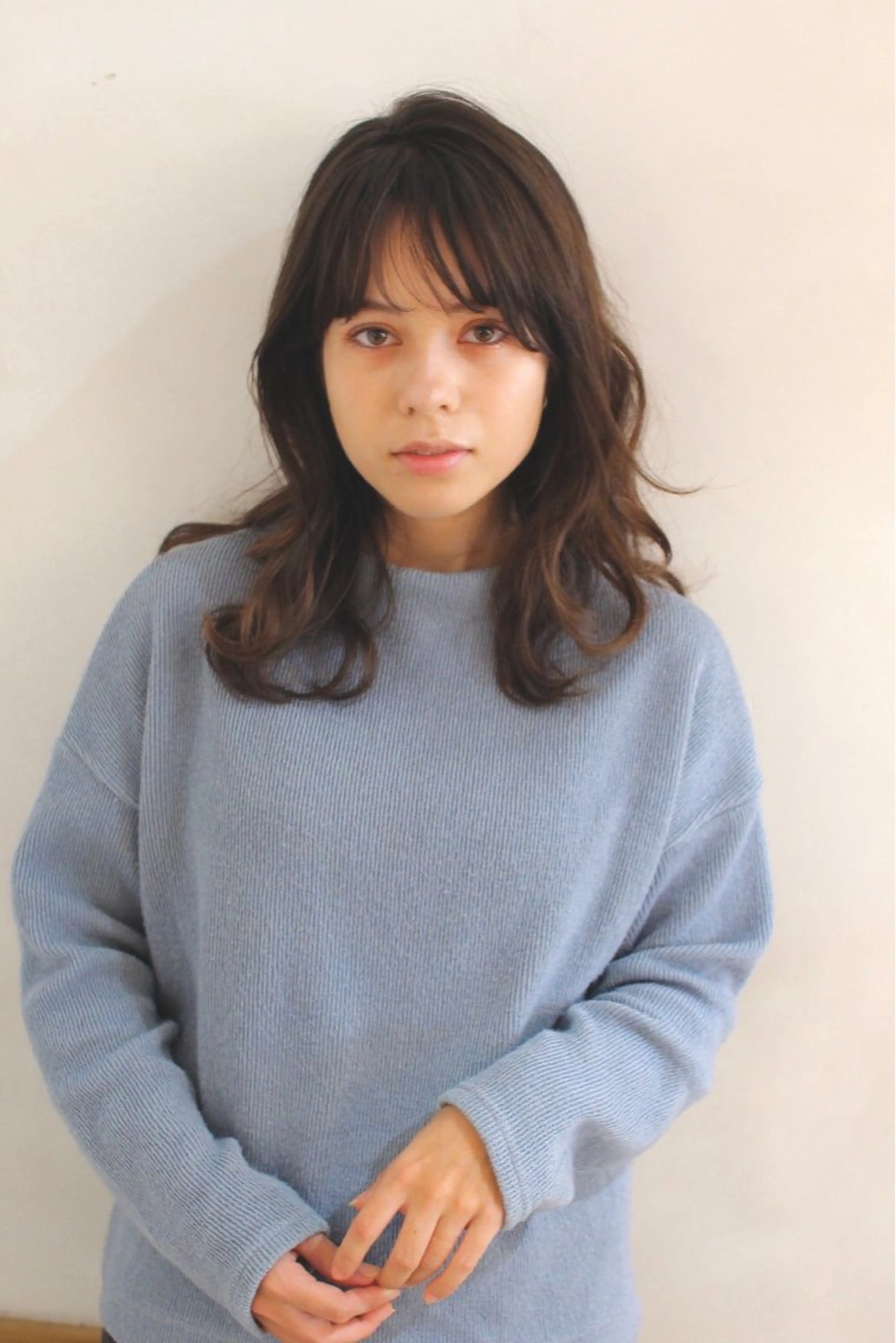 セミロング パーマ セミロングパーマ デジタルパーマ カット パーマ 千 田のヘアスタイル