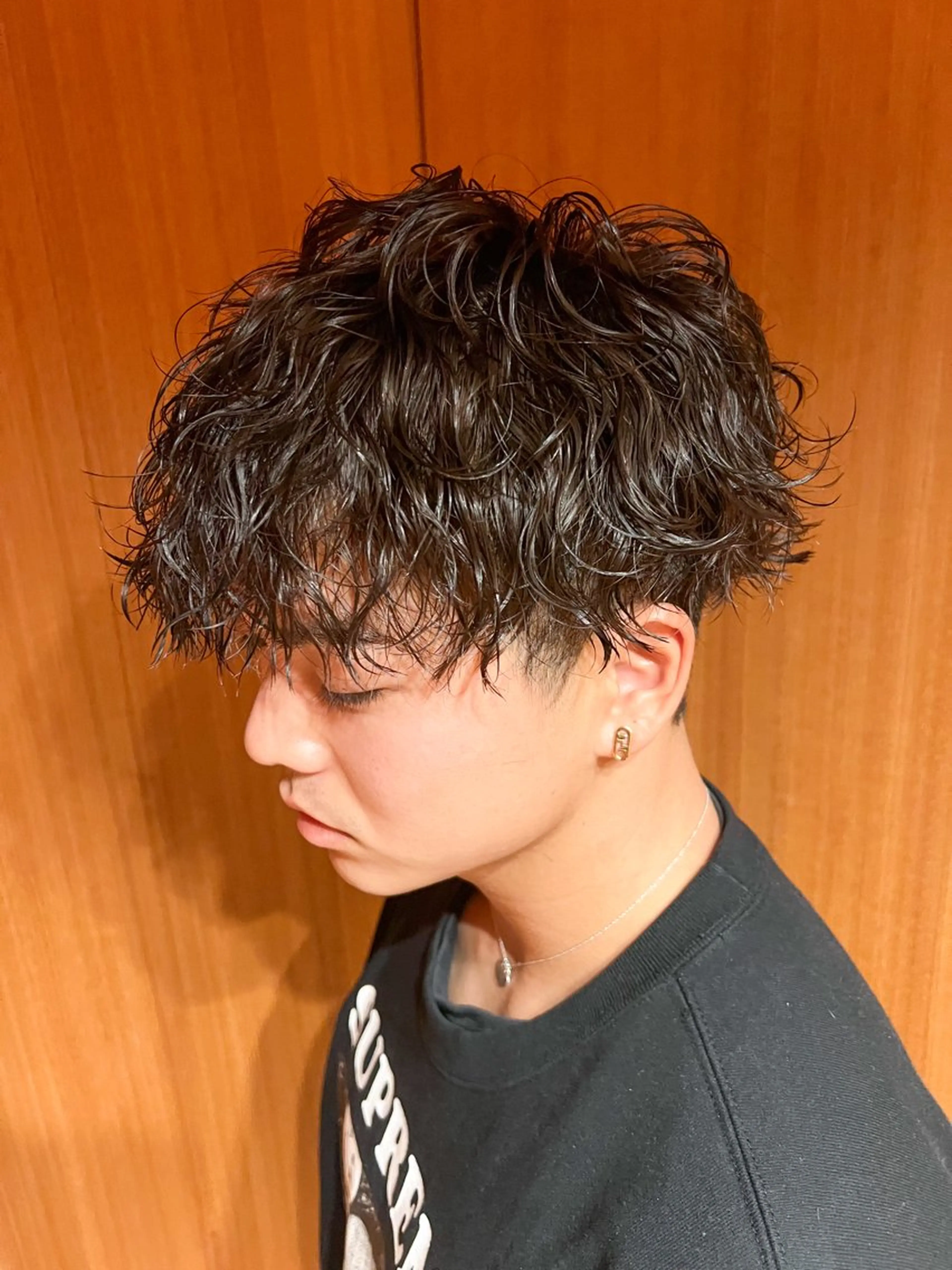 ショート パーマ メンズ カット パーマ トリートメント メンズサロン FLICK所属・平尾薬院メンズカット FLICK/パーマのヘアスタイル