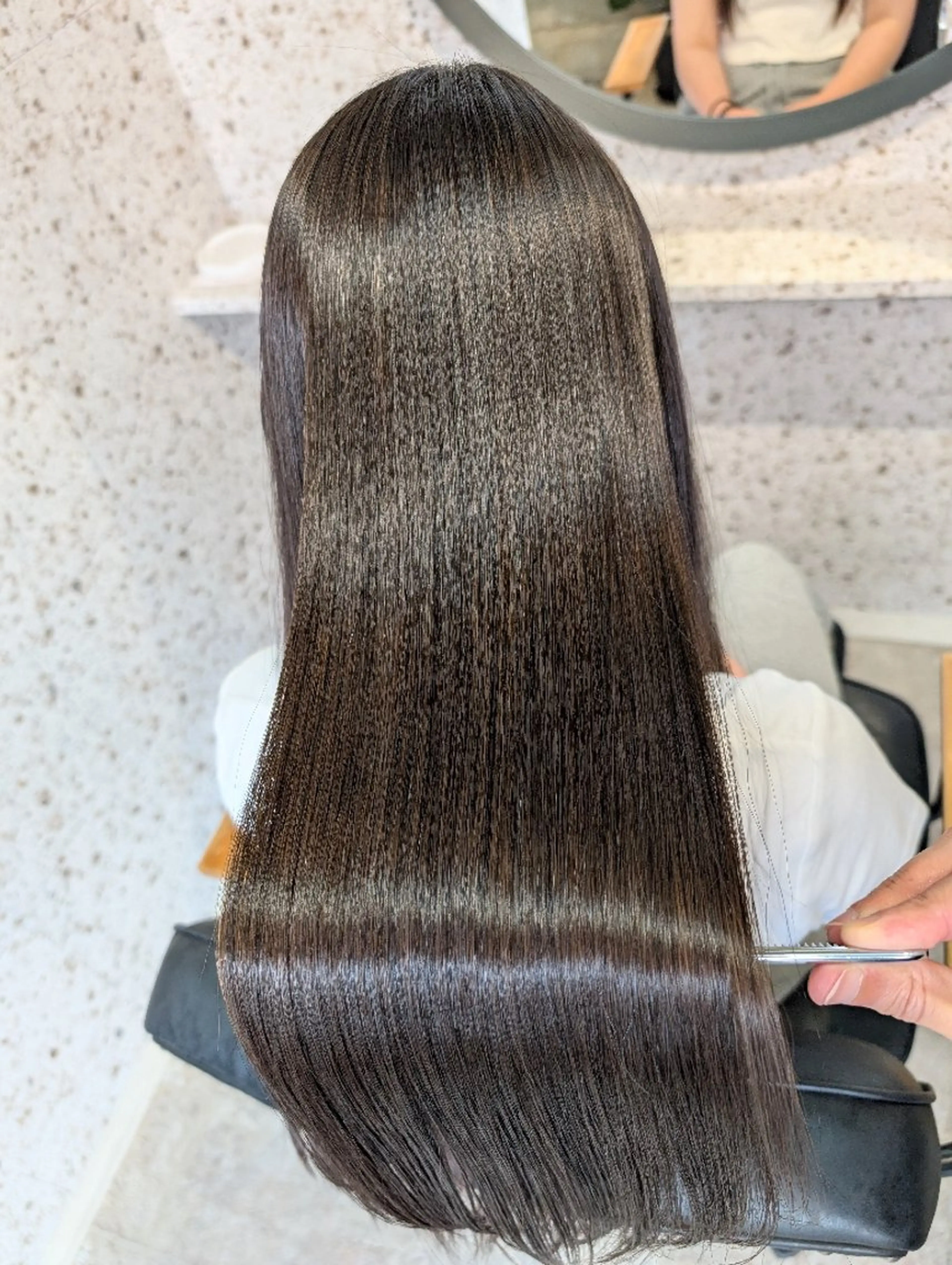 ロング 髪質改善 縮毛矯正 トリートメント 髪質改善.縮毛矯正 ×韓国ヘアyukiのヘアスタイル