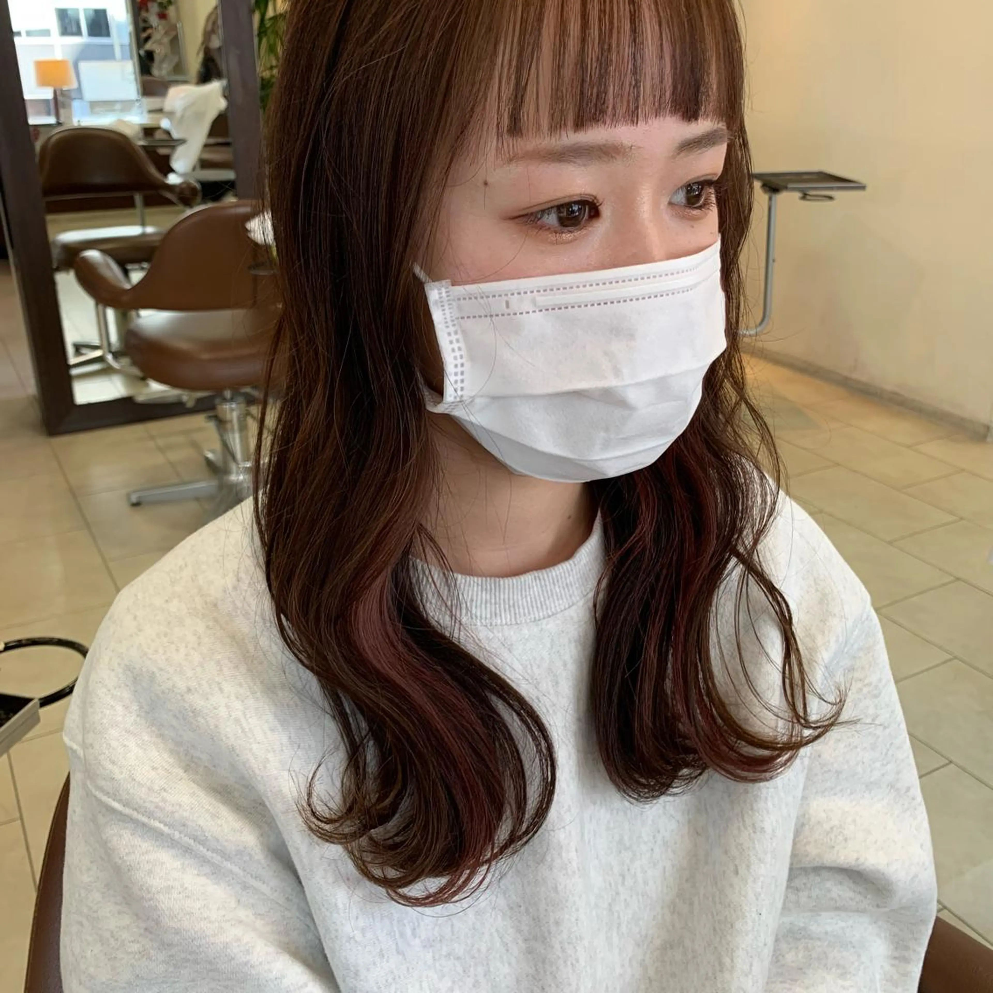 ロング カラー ヘアカラー トリートメント 甲斐 司のヘアスタイル