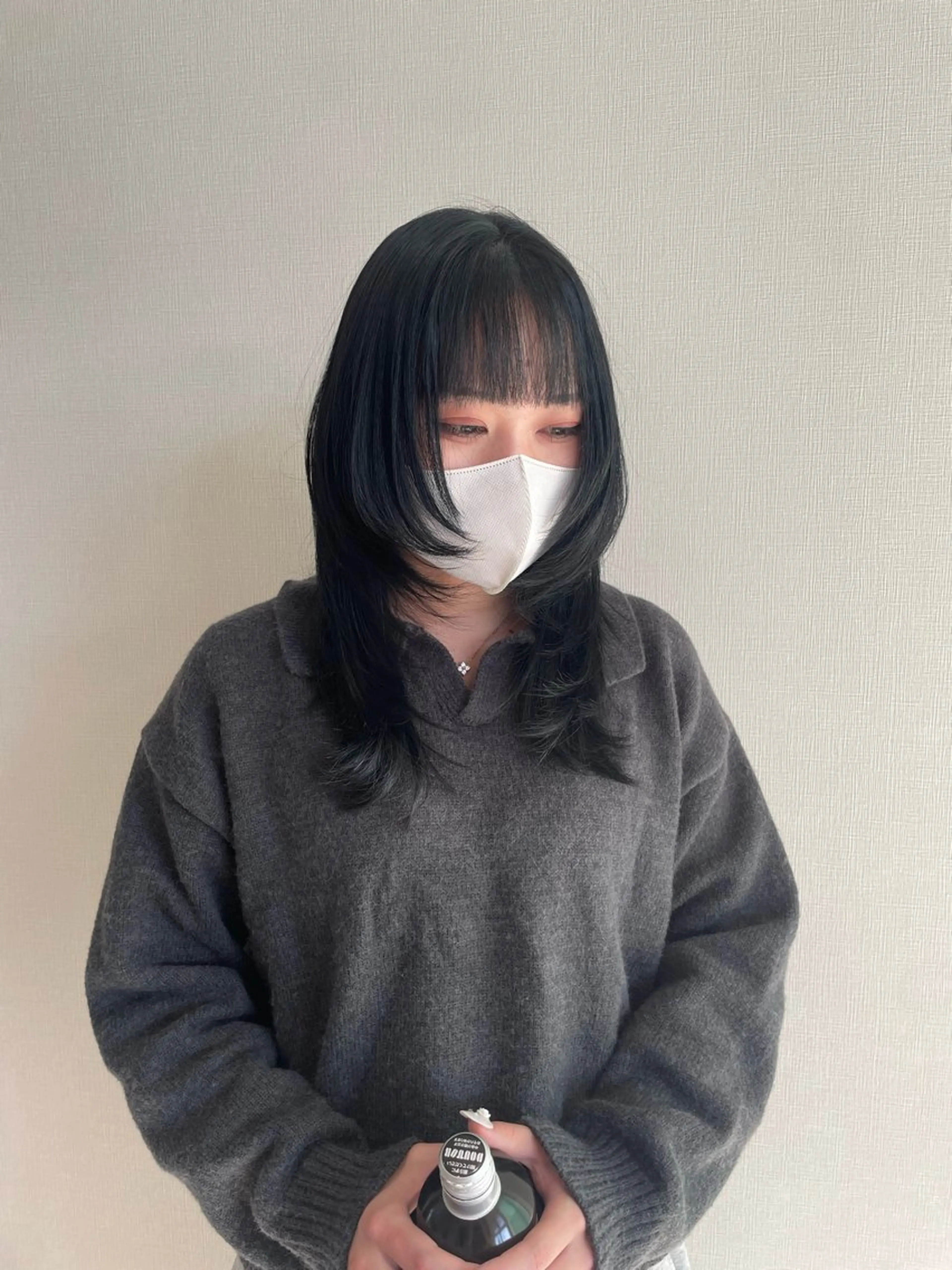 セミロング カラー ハッシュカット カット moe🥣ﾚｲﾔｰ ｶｯﾄ/透明感ｶﾗｰのヘアスタイル