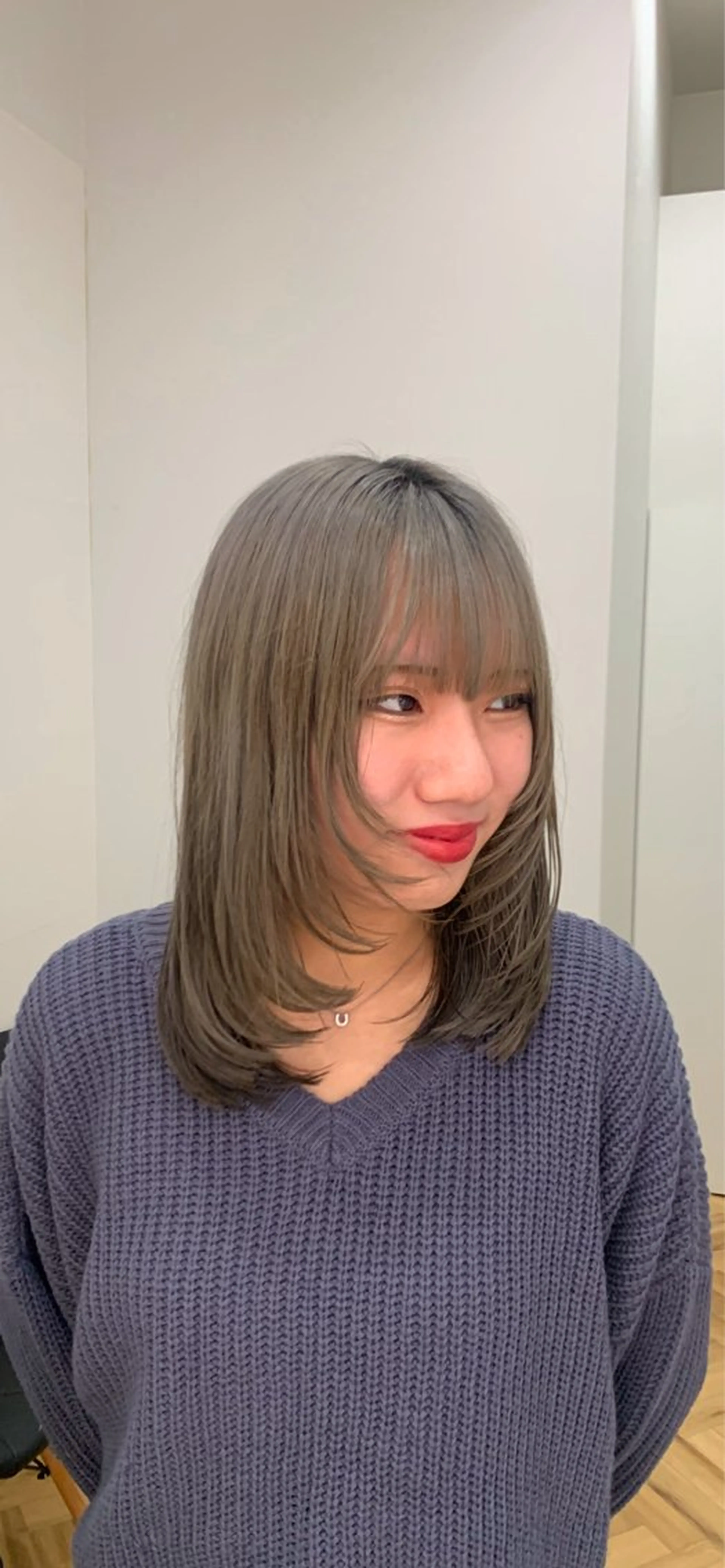 ミディアム 顔周りカット レイヤーカット sa yu🌸のヘアスタイル