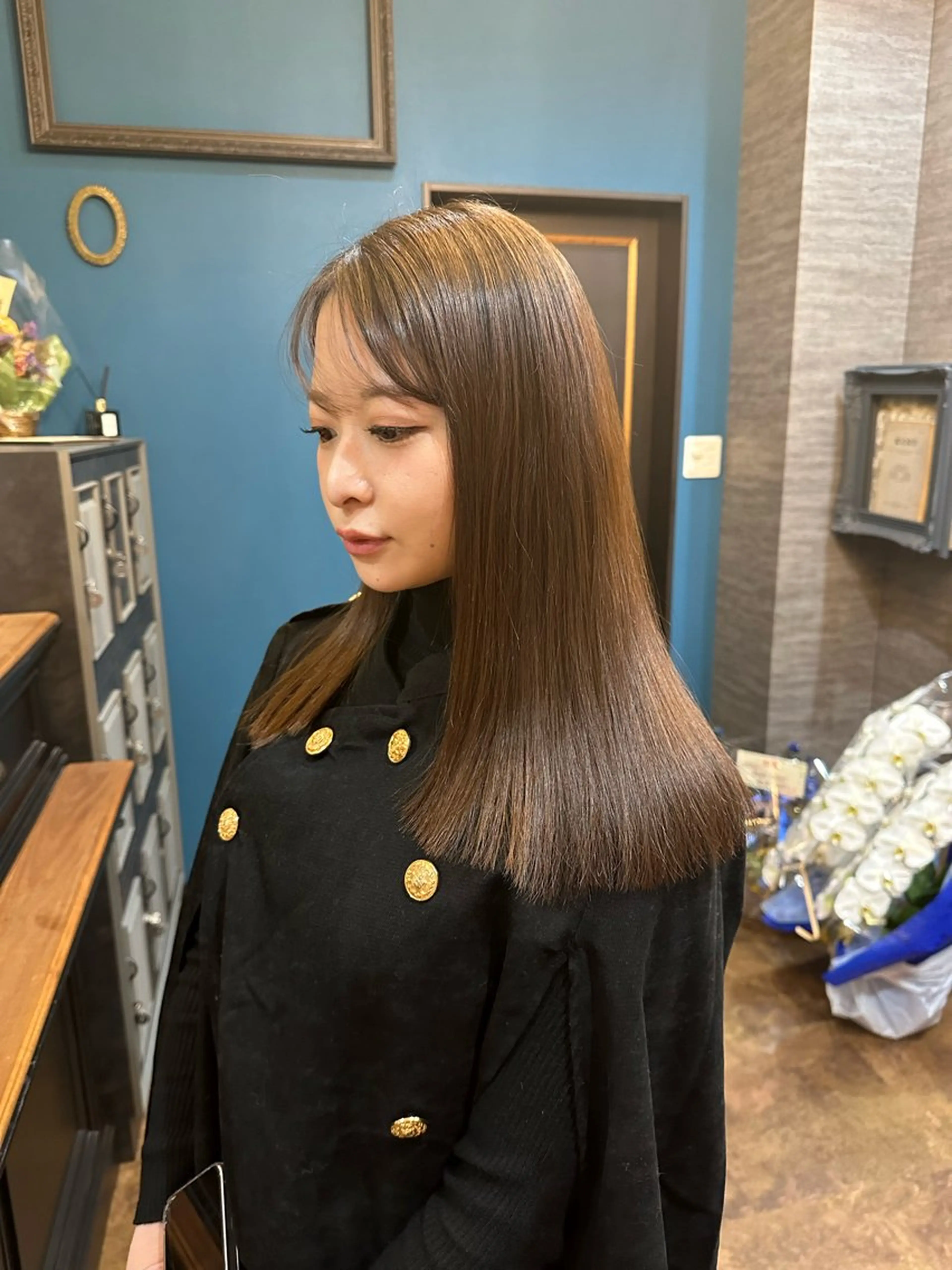 セミロング 𝑭𝒖𝒌𝒂🩶 モテ髪×透明感カラーのヘアスタイル