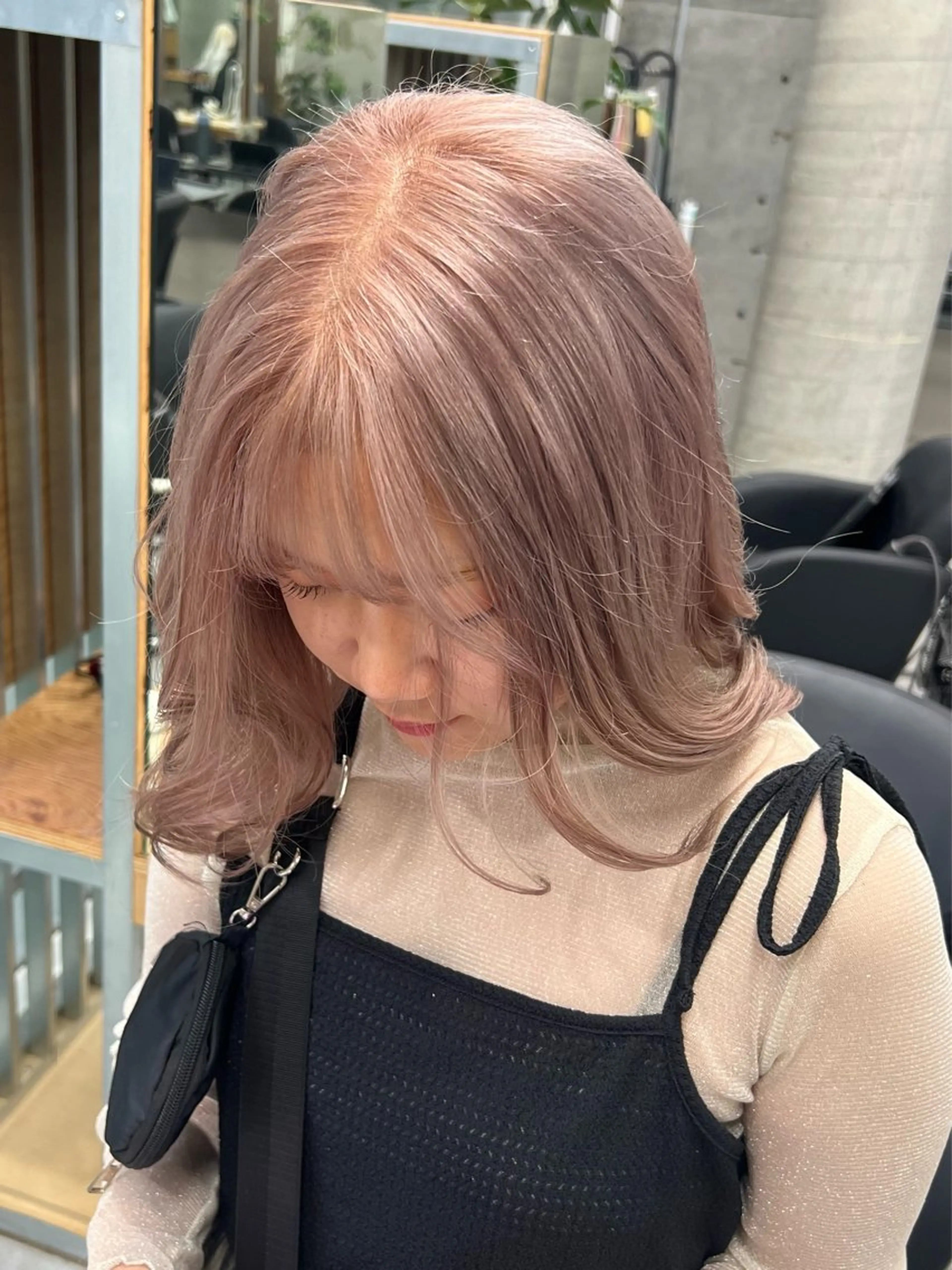 ミディアム ヘアカラー トリートメント azusa/心斎橋/ ハイトーンカラーのヘアスタイル