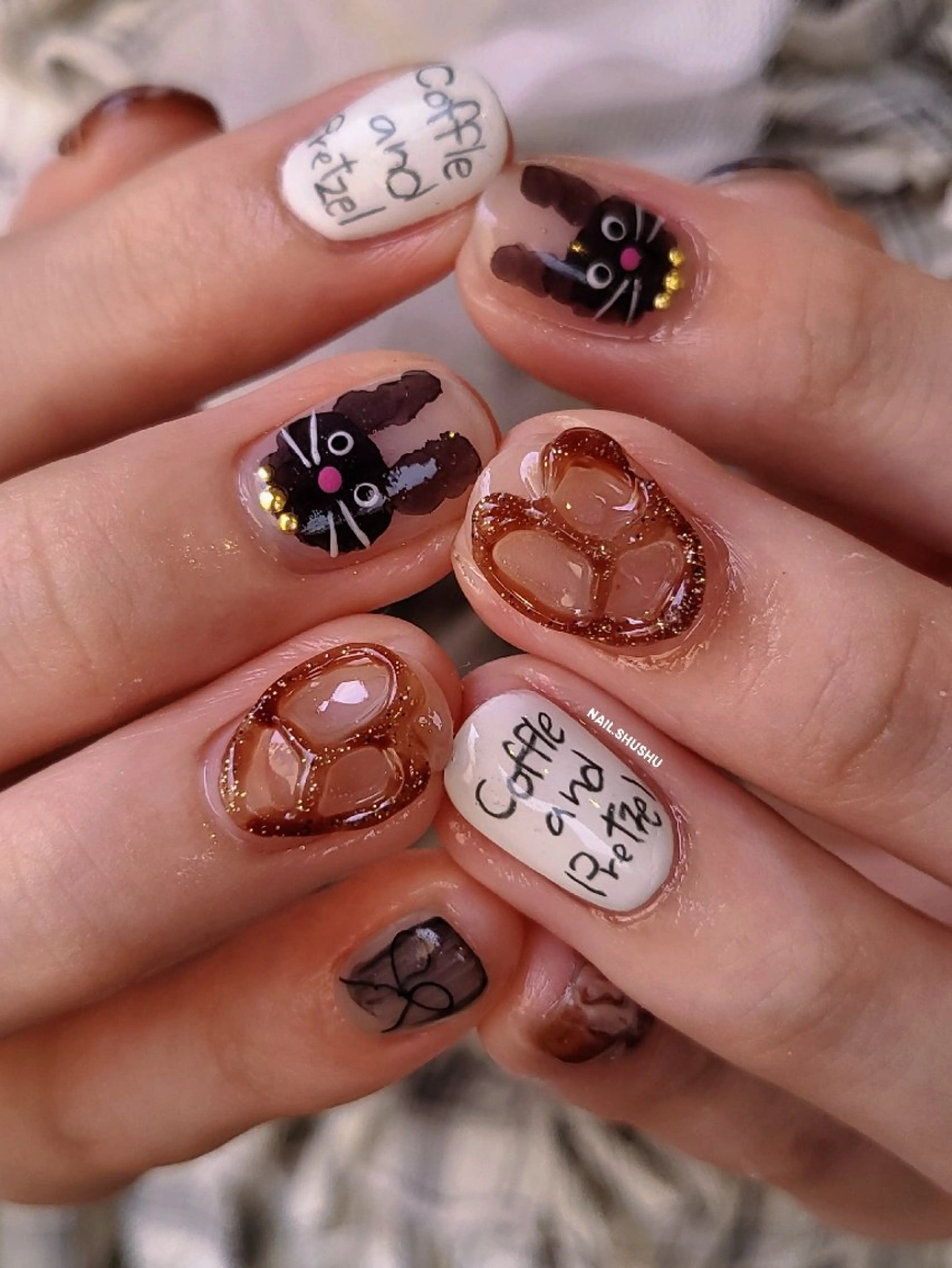 ネイル ハンドネイル 3dパーツ/流行り 👧shushu❤️のネイルデザイン