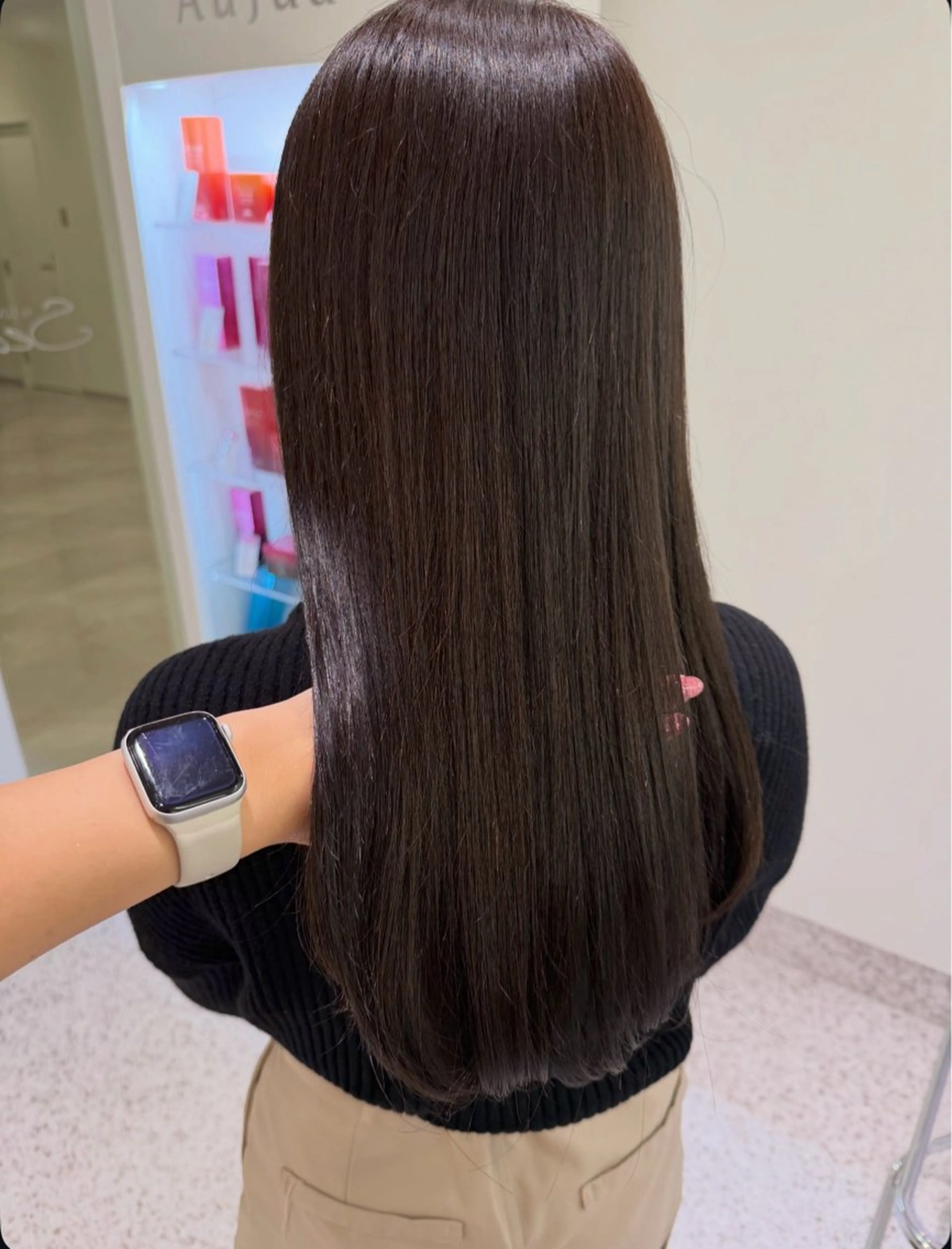 ロング カラー パーマ ヘアアレンジ メンズ キッズ トリートメント 透明感カラー/ 新潟万代/池野里衣のヘアスタイル