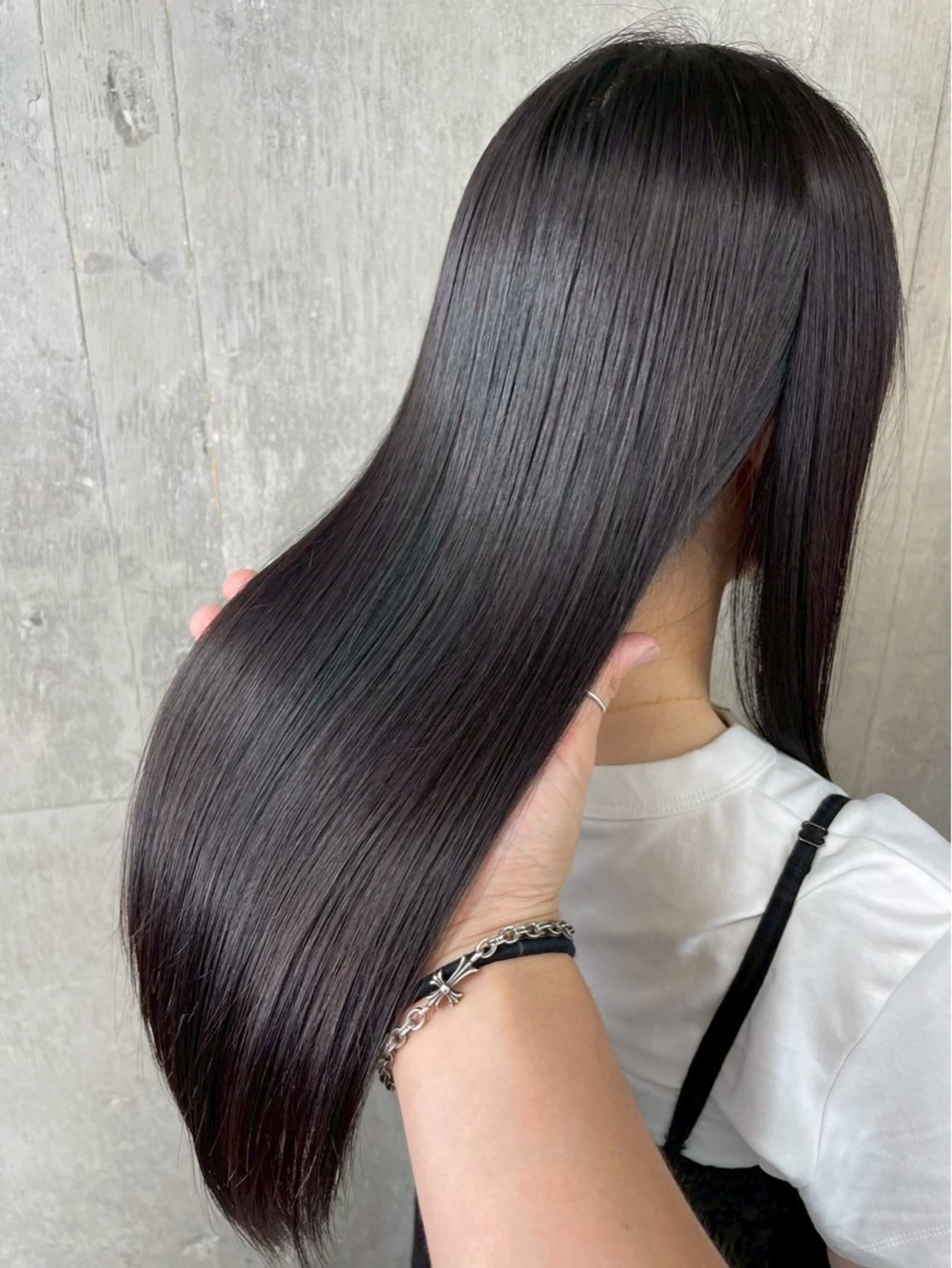 ロング 縮毛矯正 トリートメント 松井ゆら/ 酸性ストレート/暖色のヘアスタイル