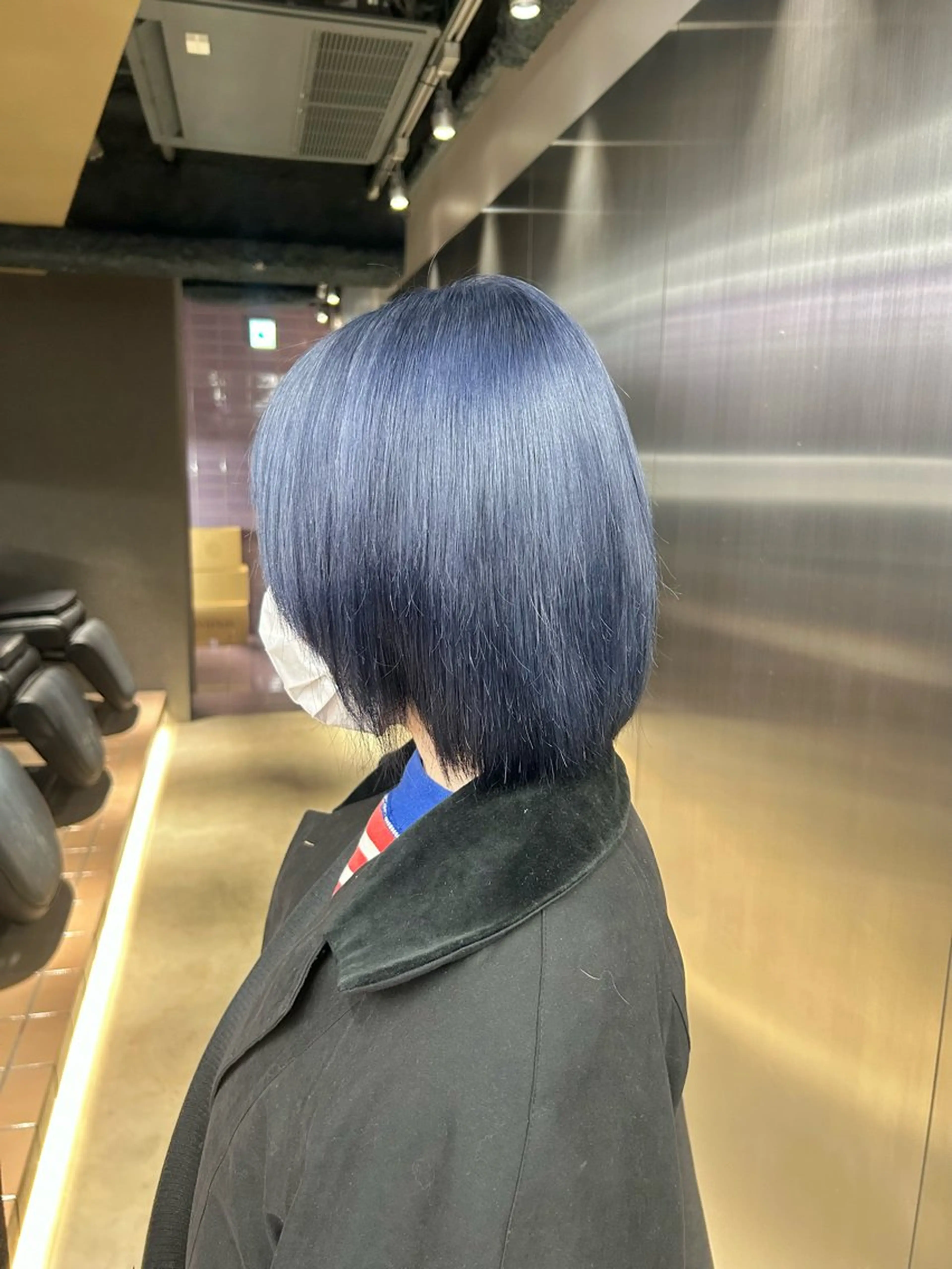 ミディアム カラー ブリーチ ブルーカラー ヘアカラー トリートメント ✅ケアブリーチ✅ トヨオカ ノブヒデのヘアスタイル