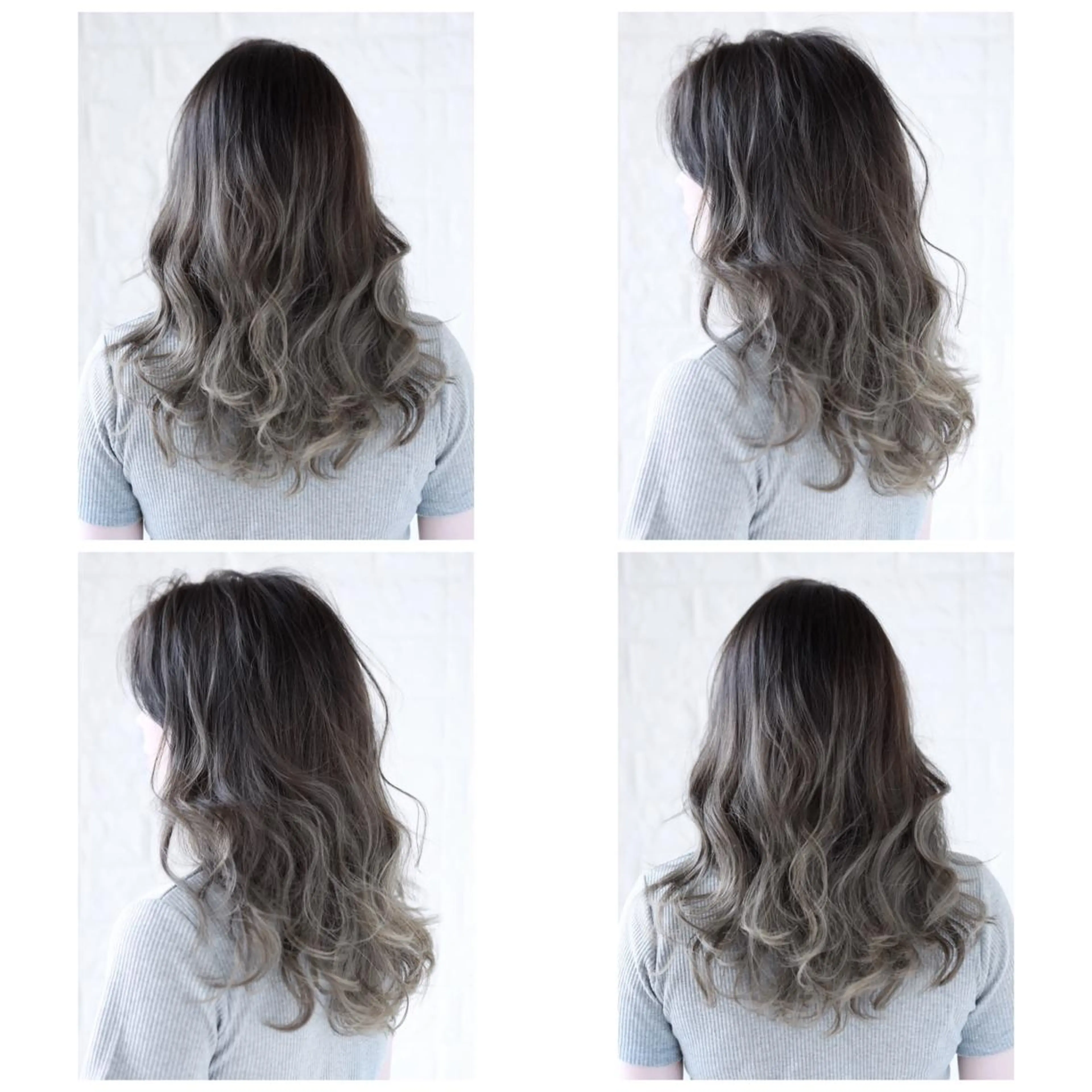 セミロング カラー バレイヤージュ 透明感カラー ハイライトカラー ハイライト レイヤーカット ヘアカラー トリートメント 髪質改善特化KIZU /艶髪研究（京都）のヘアスタイル