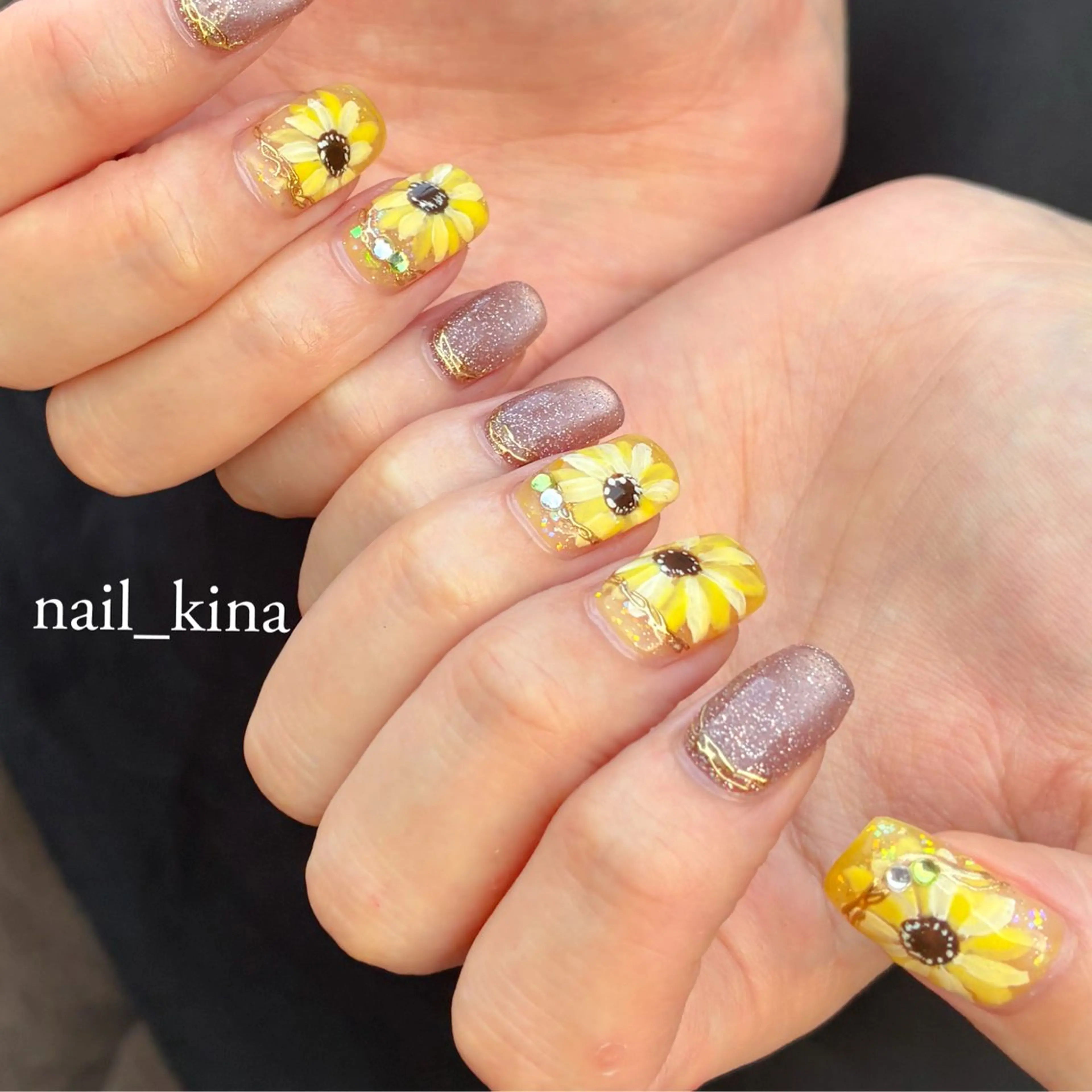 ネイル フラッシュネイル マグネットネイル ミラーネイル ワンカラーネイル 夏ネイル nail_ kinaのネイルデザイン