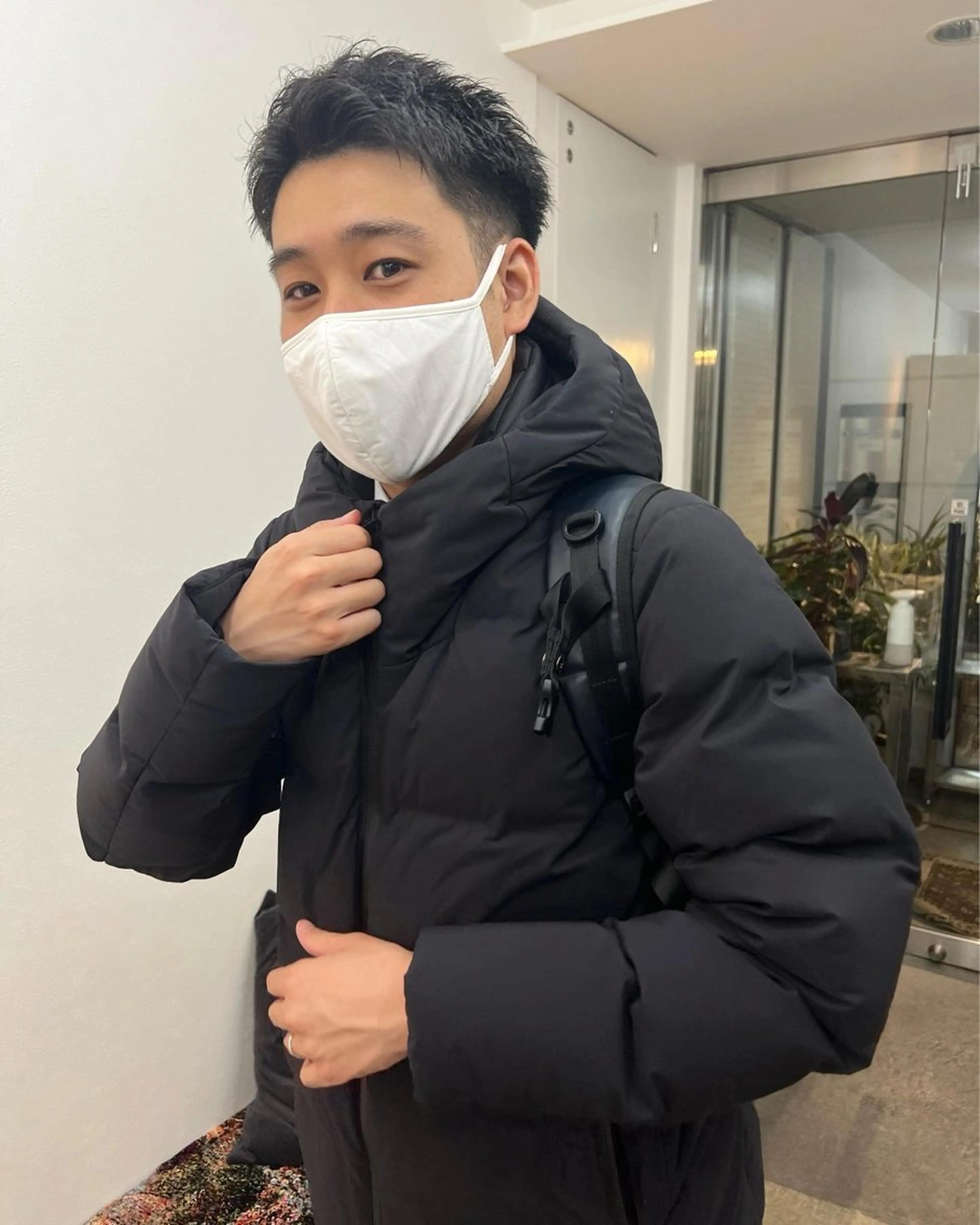 カラー パーマ メンズ アップバング センターパート マッシュ メンズパーマ スパイキーショート 【池袋/スパイキー ショート】ⓝⓘⓜⓤのヘアスタイル