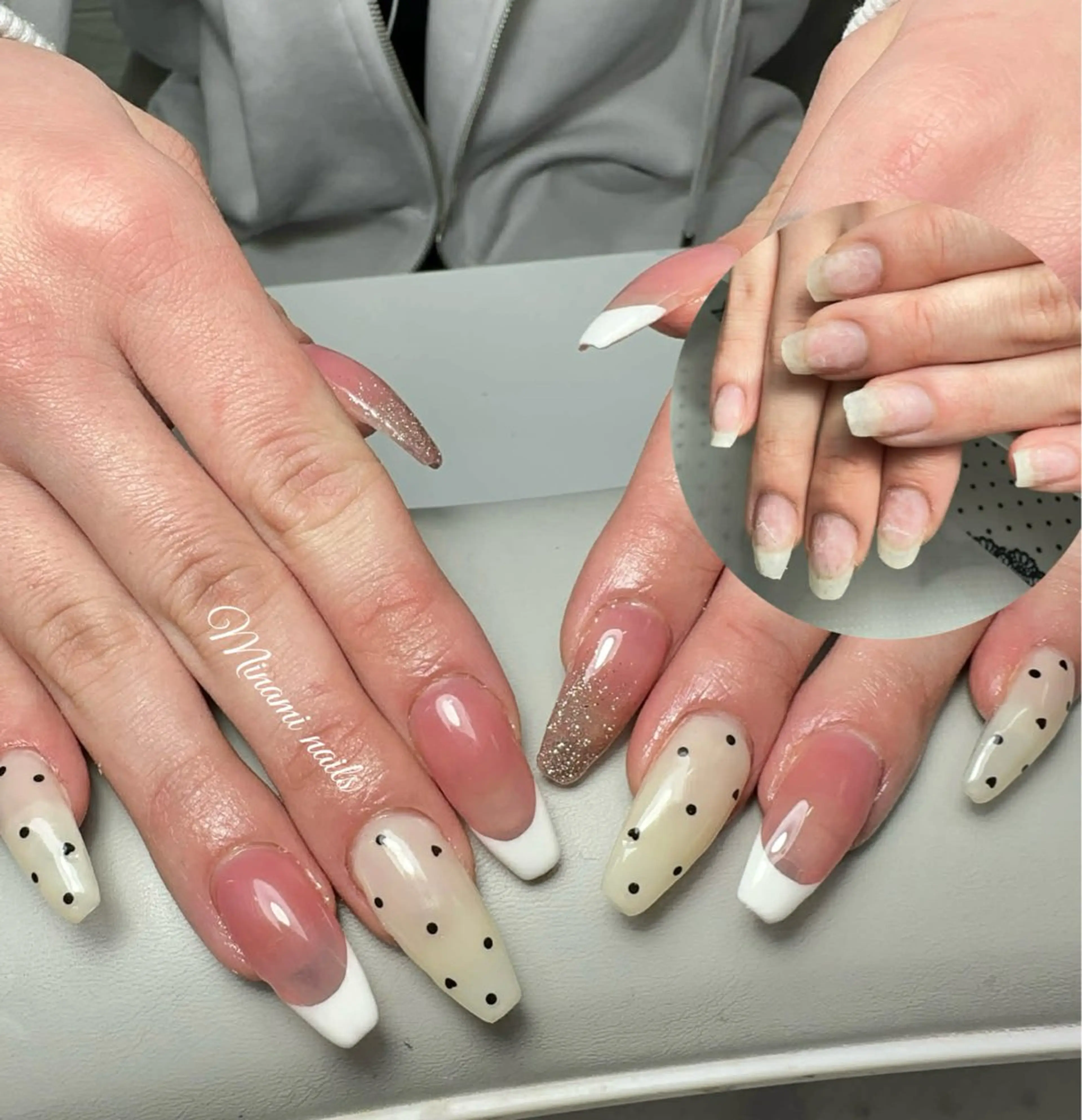 ネイル アートネイル オーロラネイル ガーリー キラキラネイル 韓国ネイル ハンドネイル Minami Nailsのネイルデザイン