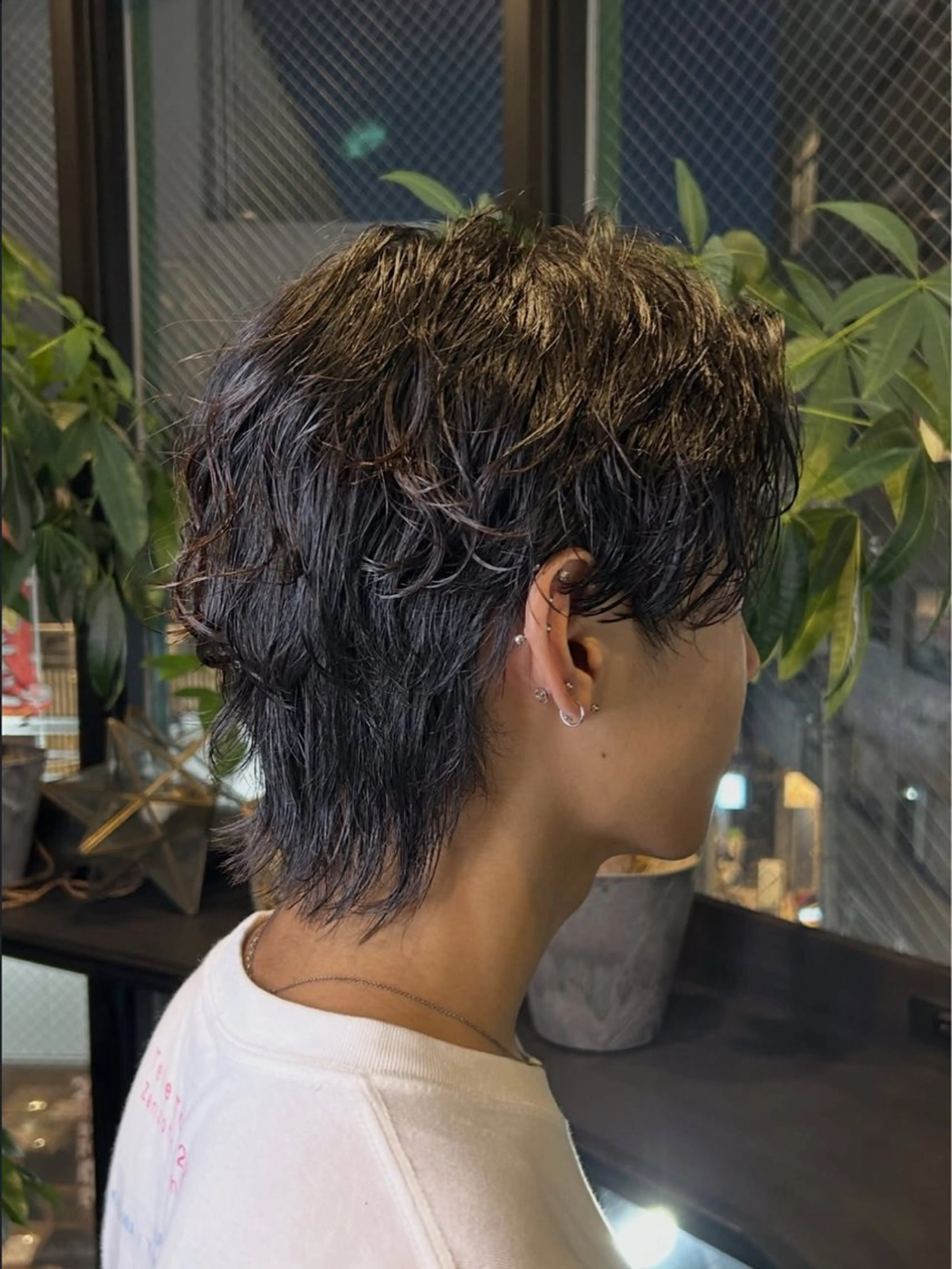 ショート パーマ メンズ カット パーマ Rina🌷 ダメージレスカラーのヘアスタイル