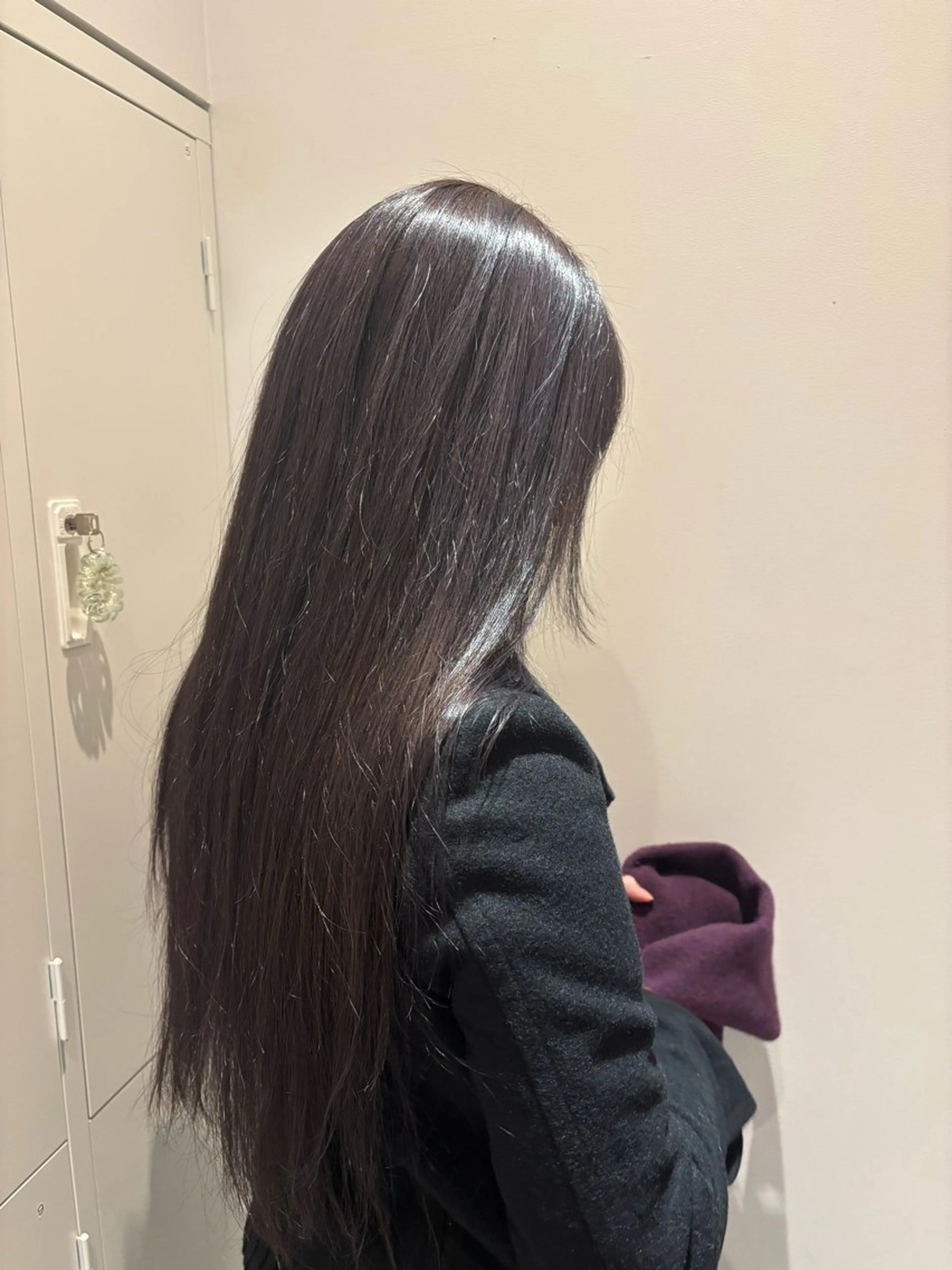 ロング カラー アッシュ ラベンダーカラー ラベンダーアッシュ カラー/髪質改善 トリートメント/優果のヘアスタイル