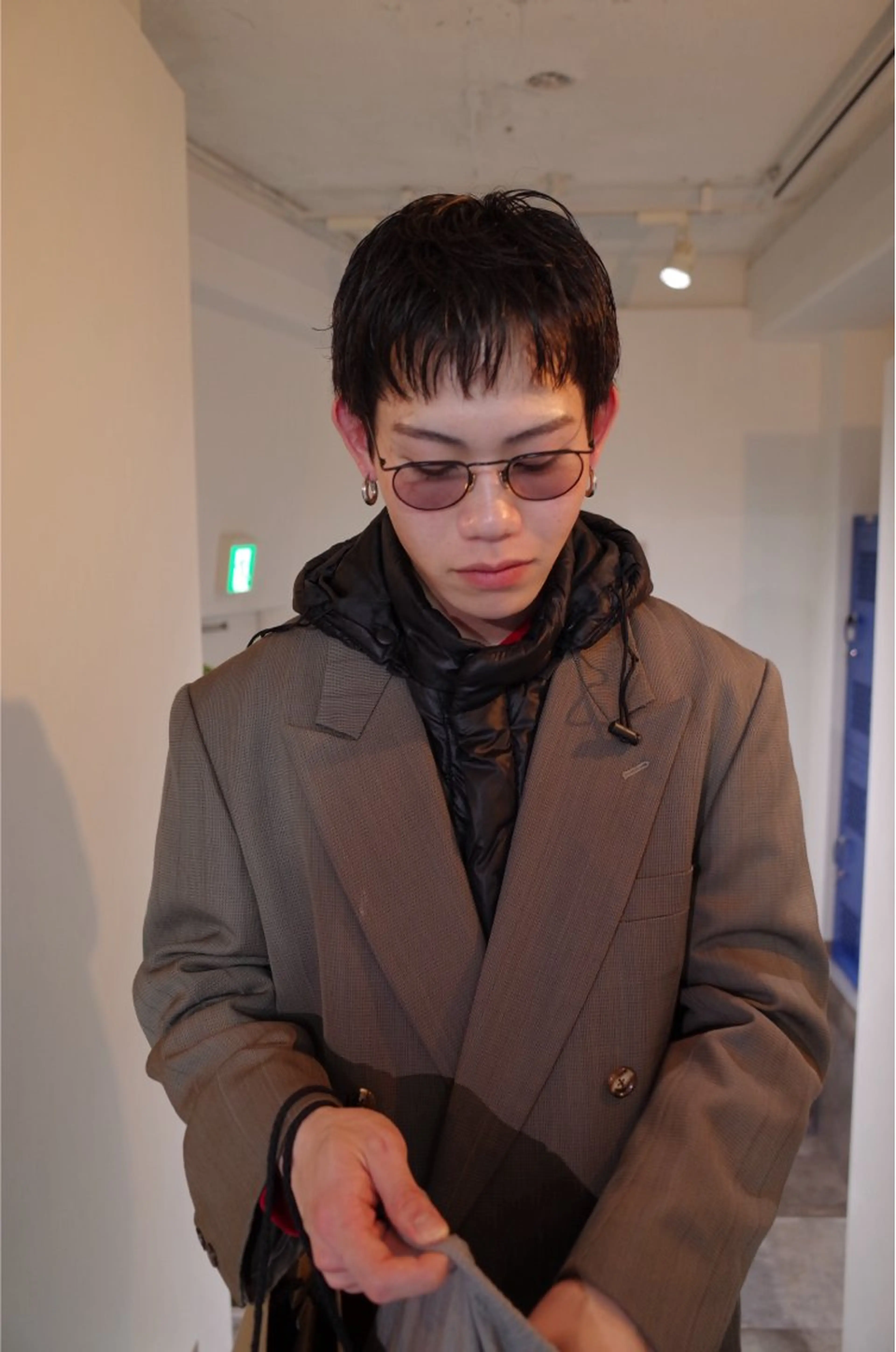 ショート パーマ メンズ 髪質改善/ブリーチ EITOのヘアスタイル