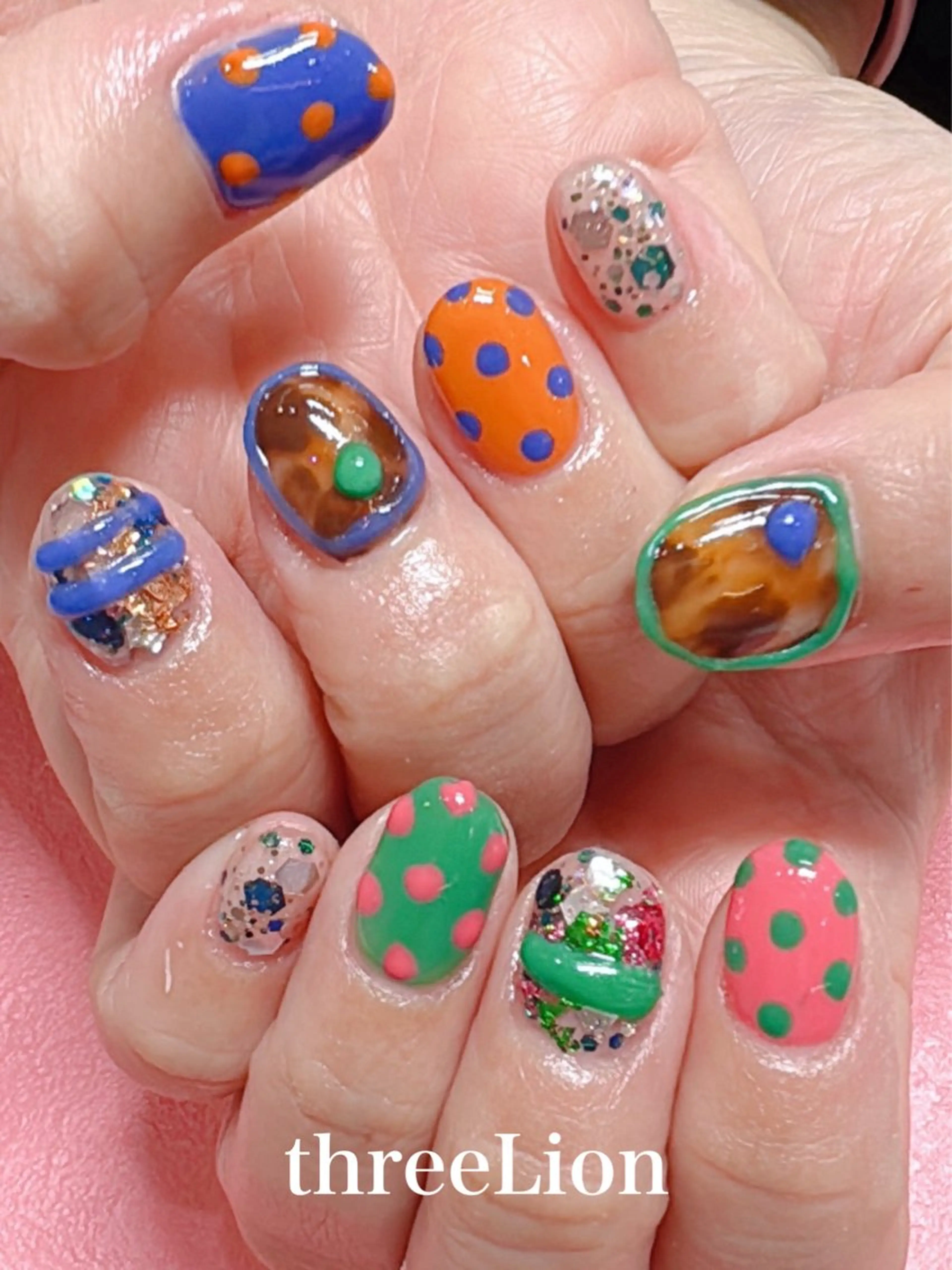 ネイル ドット ハンドネイル threeLion ネイル&アイラッシュのネイルデザイン